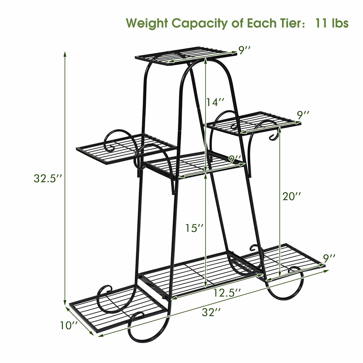 WELLFOR GT-HPY-3531 Plant-Stand - View #8