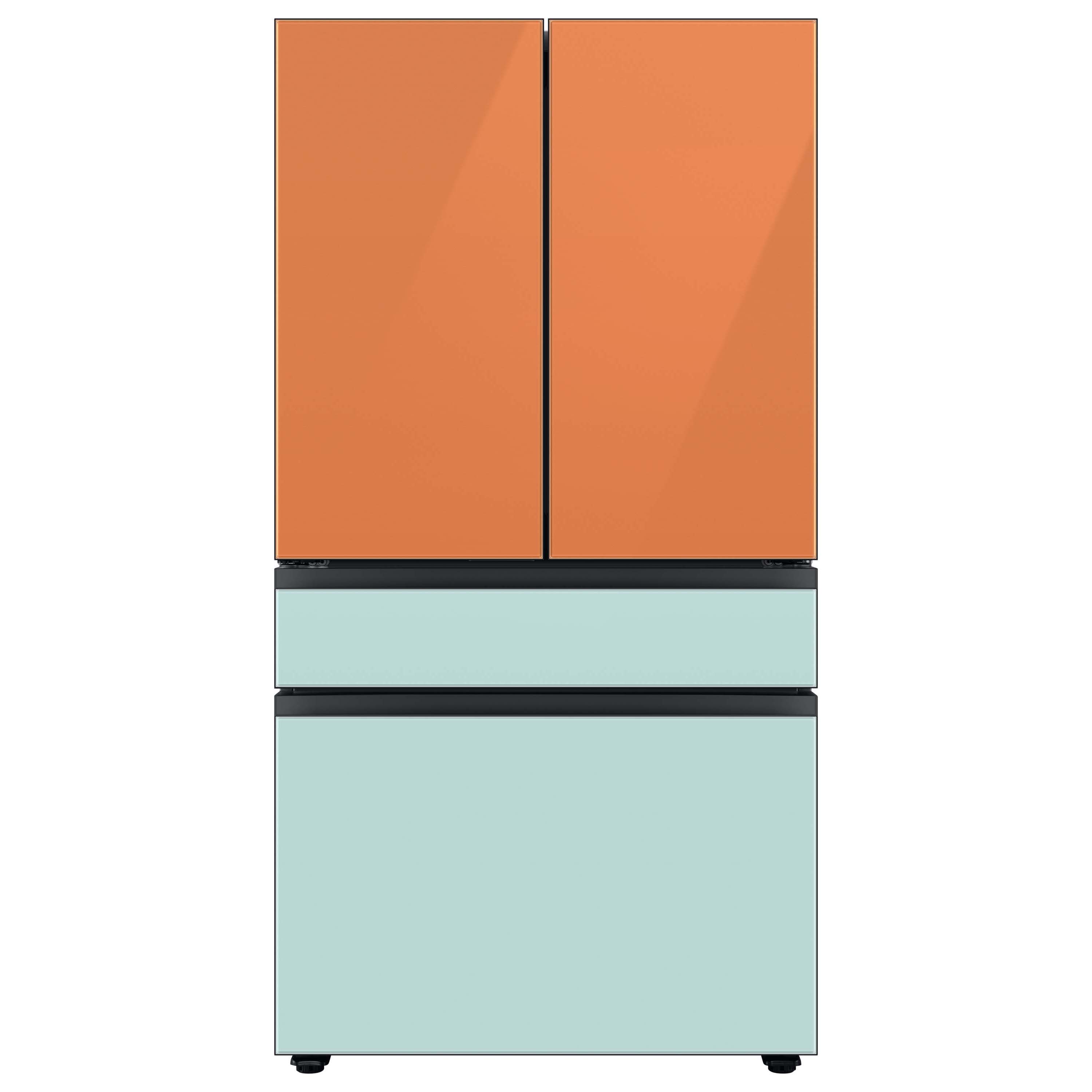 Bespoke-3-Door-French-Door-Refrigerator-Panel-in-Morning-Blue-Glass-Bottom-Panel  Home Appliances Accessories - RA-F36DB3CM/AA