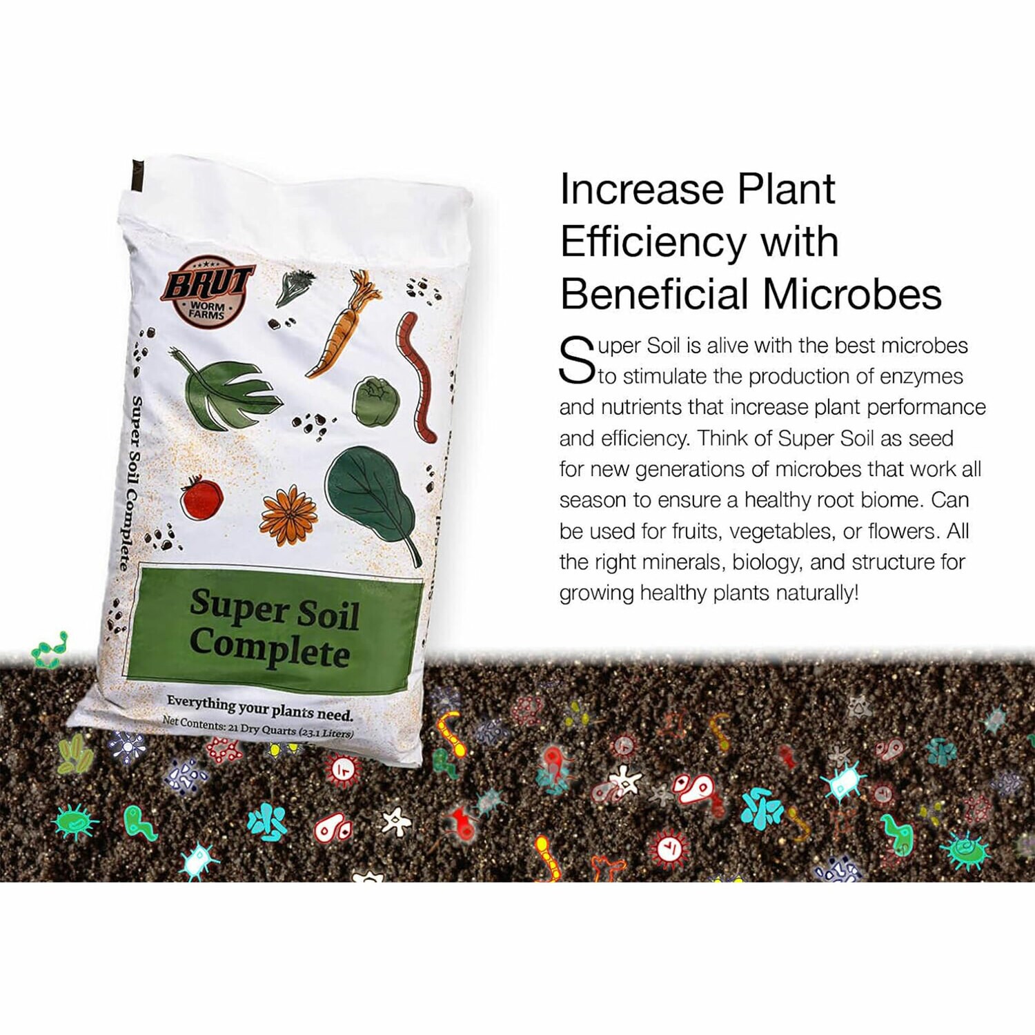 Brut Worm Farms 251501 Garden-Soil-Soil-Amendments - View #3