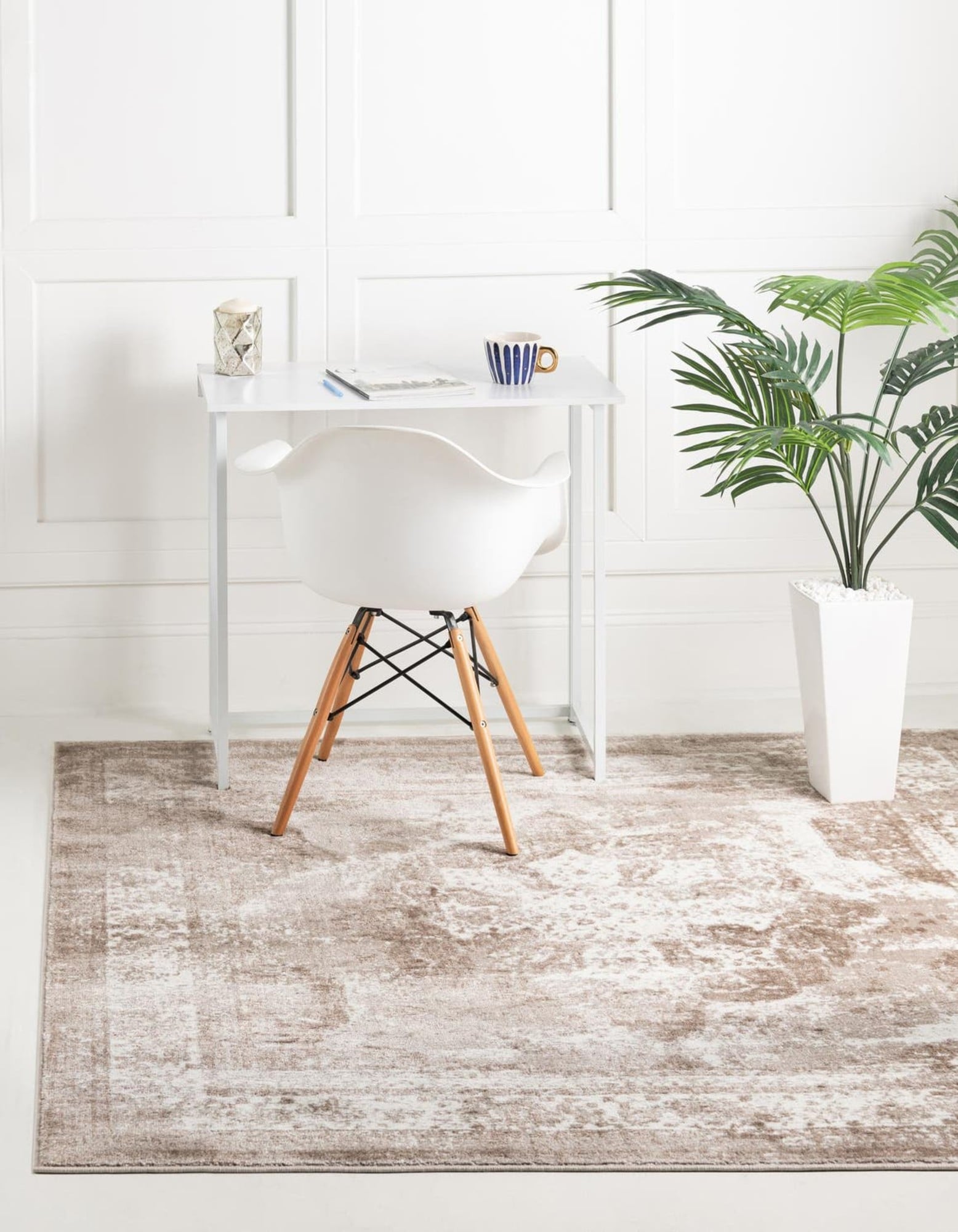 Unique Loom 3151860 Sofia 3 x 3 (ft) Loomed Polypropylene Beige Square Indoor Area rug