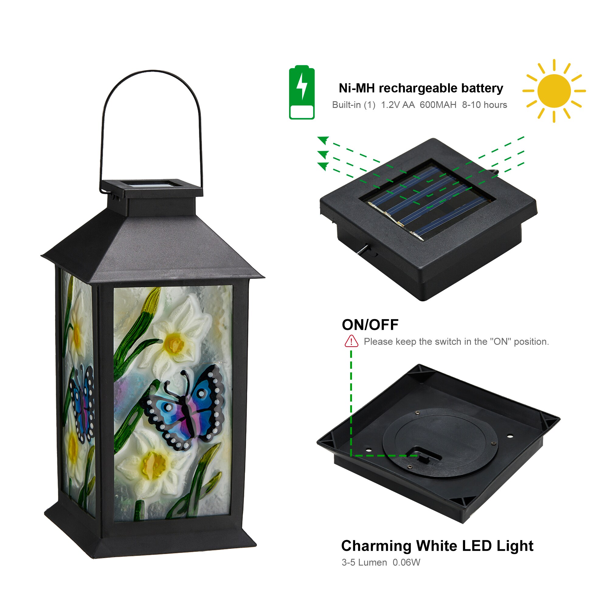 Glitzhome 2023300056 Outdoor-Decorative-Lanterns - View #8