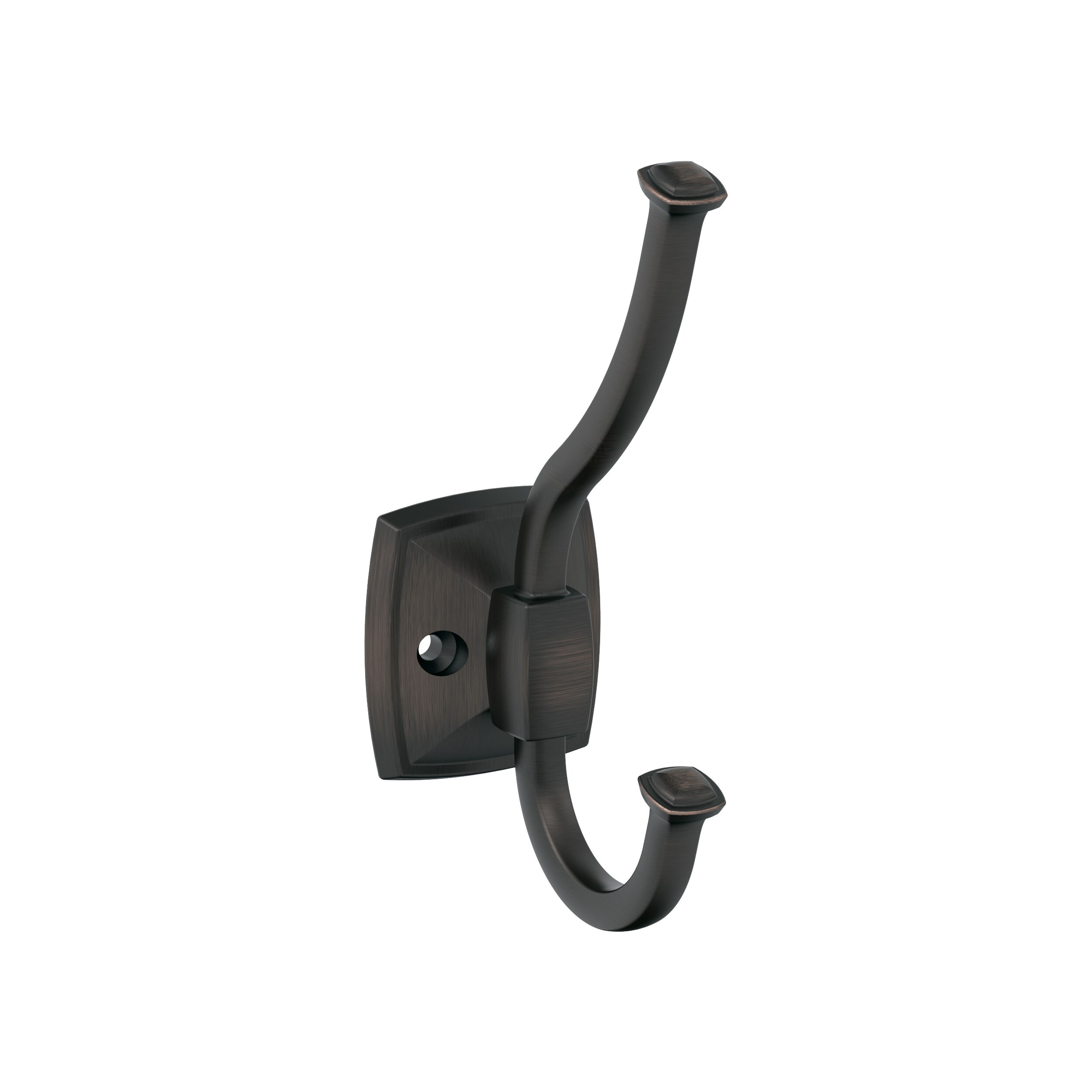 Amerock 2-Hook 0.5-in x 5.25-in H Oil Rubbed Bronze Decorative Wall Hook  (25-lb Capacity) in the Decorative Wall Hooks department at