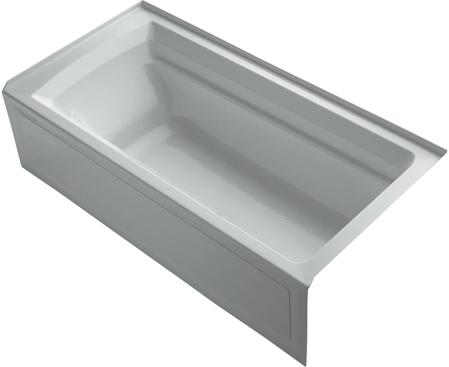 KOHLER Archer 36-in W x 72-in L Ice Grey Acrylic Rectangular Right ...