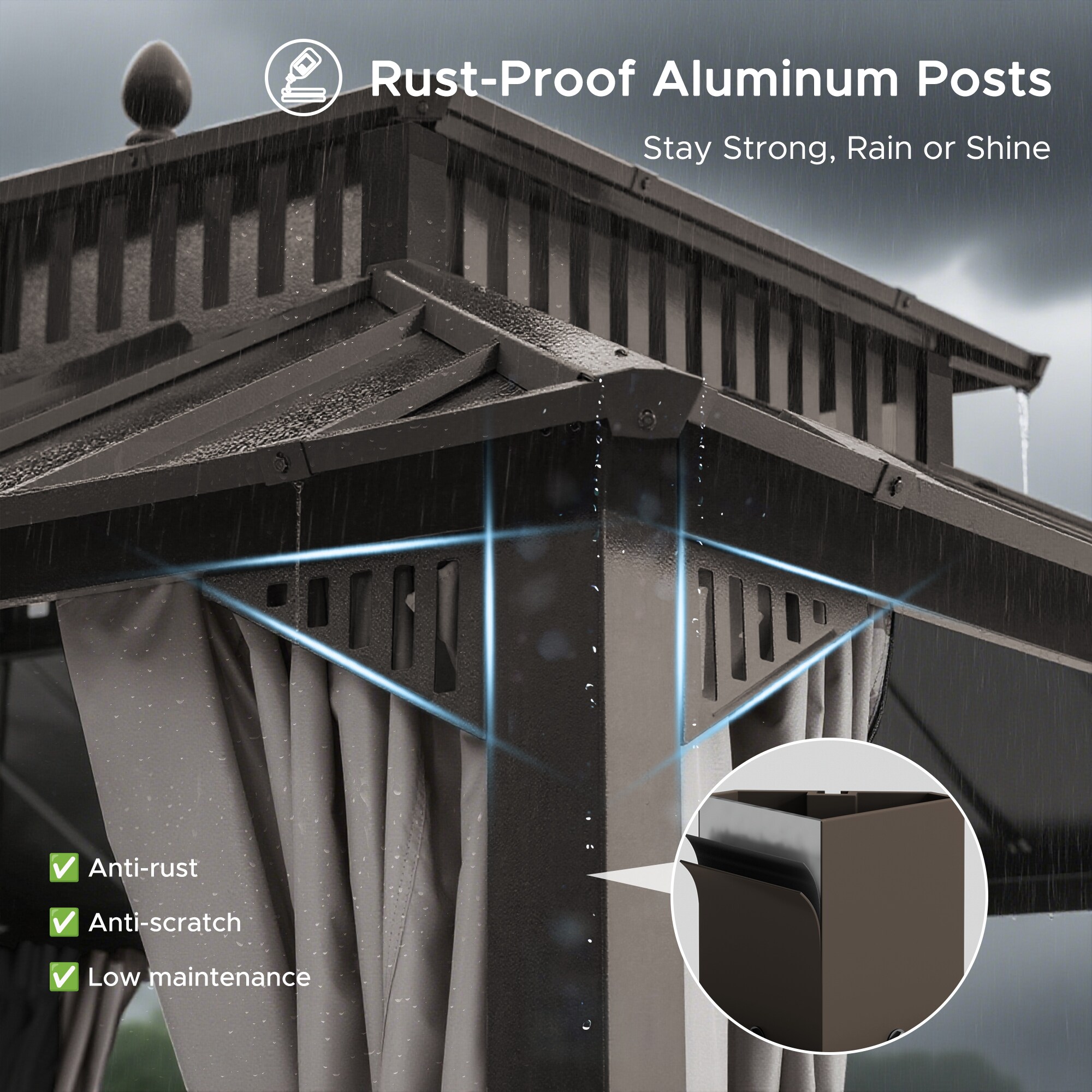 Sunjoy A10204382200 Wood-Resin-Gazebos - View #9