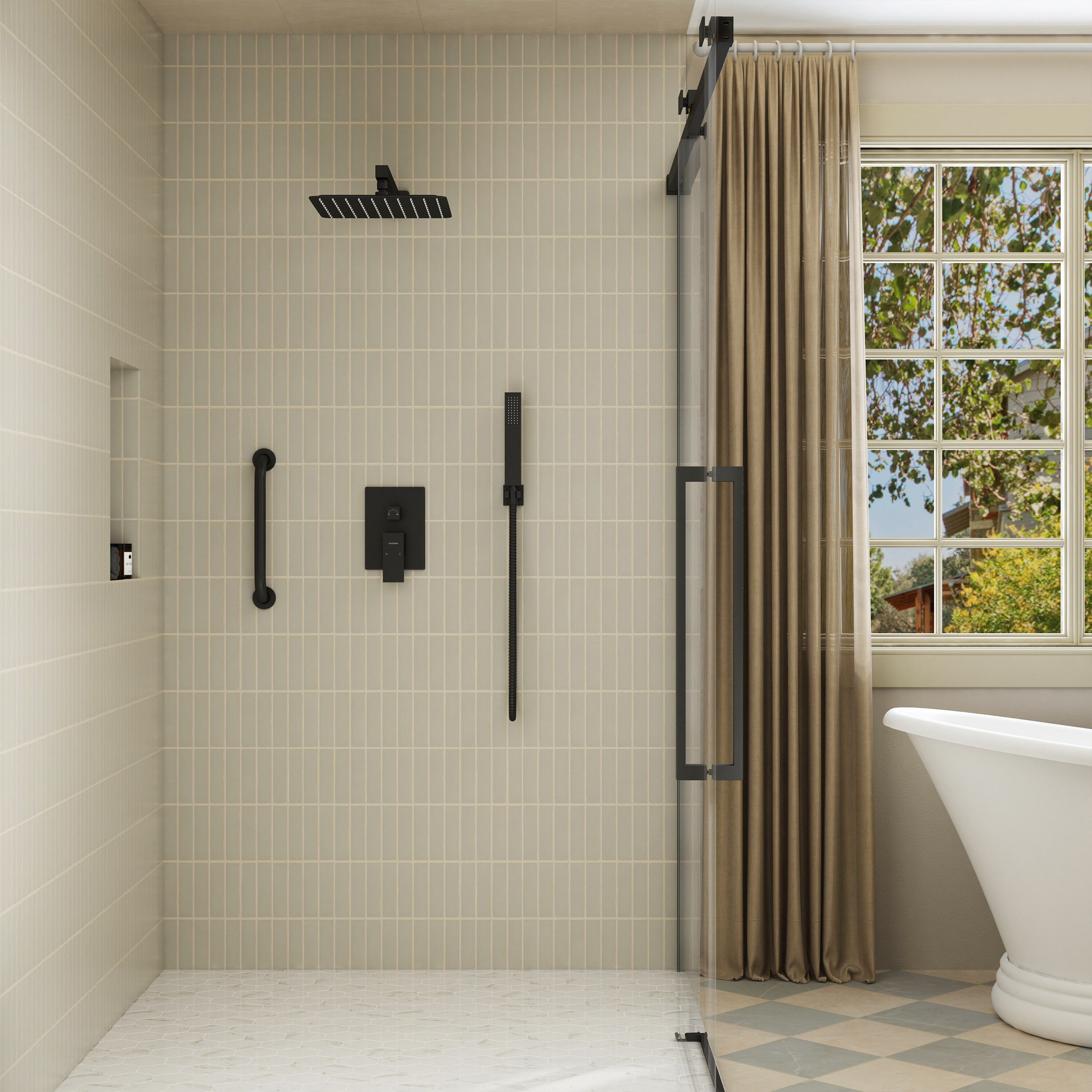 CASAINC M6066-A-10-MB Showerhead-Bar-Panels - View #3