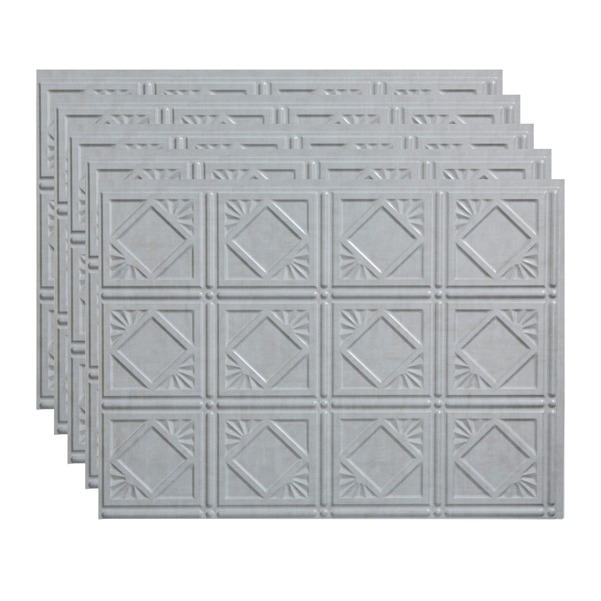 Fasade PB5143 Cashmere 18-in x 24-in Multi-finish PVC Tin Look Wall Tile (15-sq. ft/ Carton)