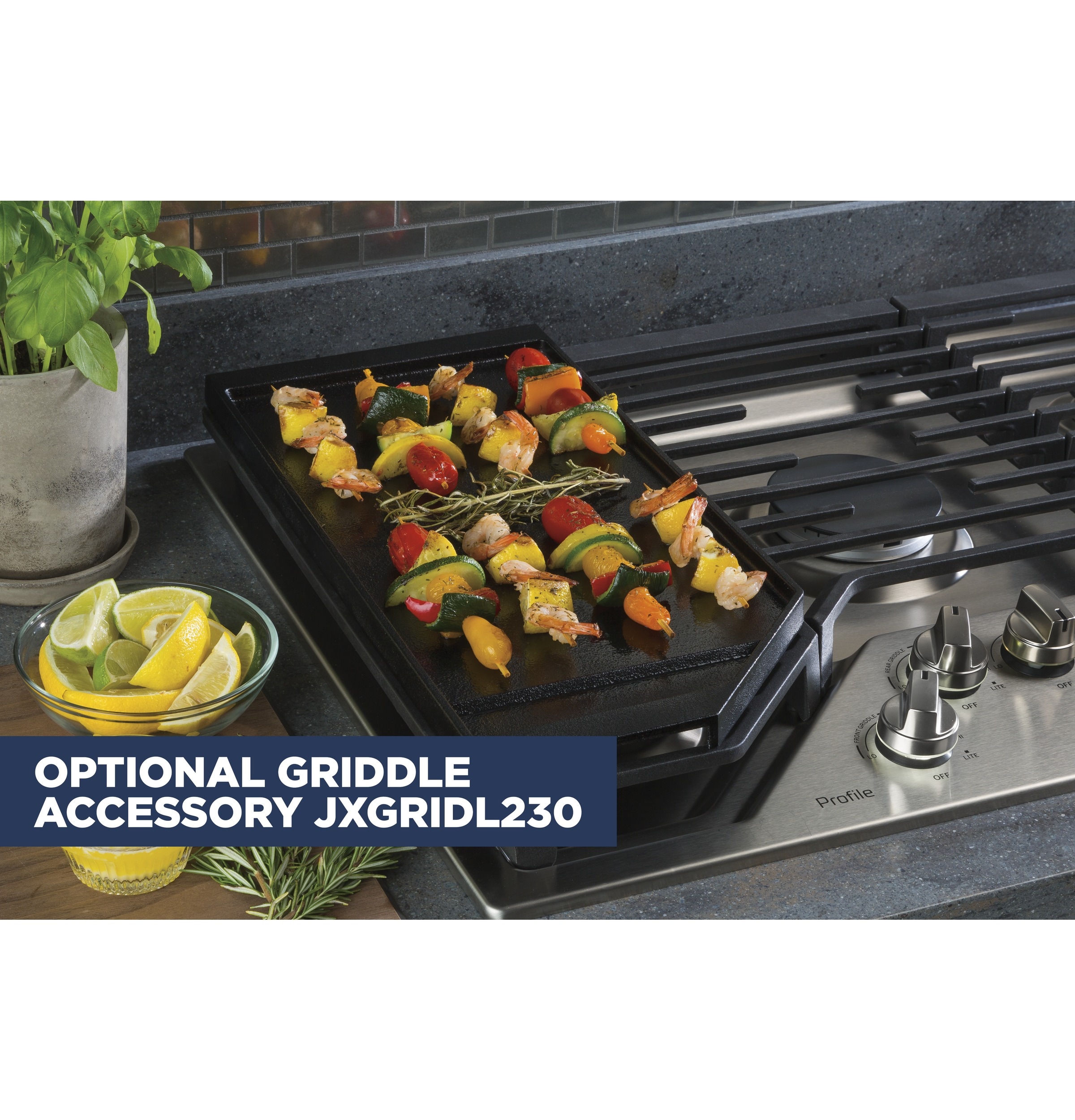 Thor Kitchen Cast Iron Double Burner Griddle Plate RG1032 - The