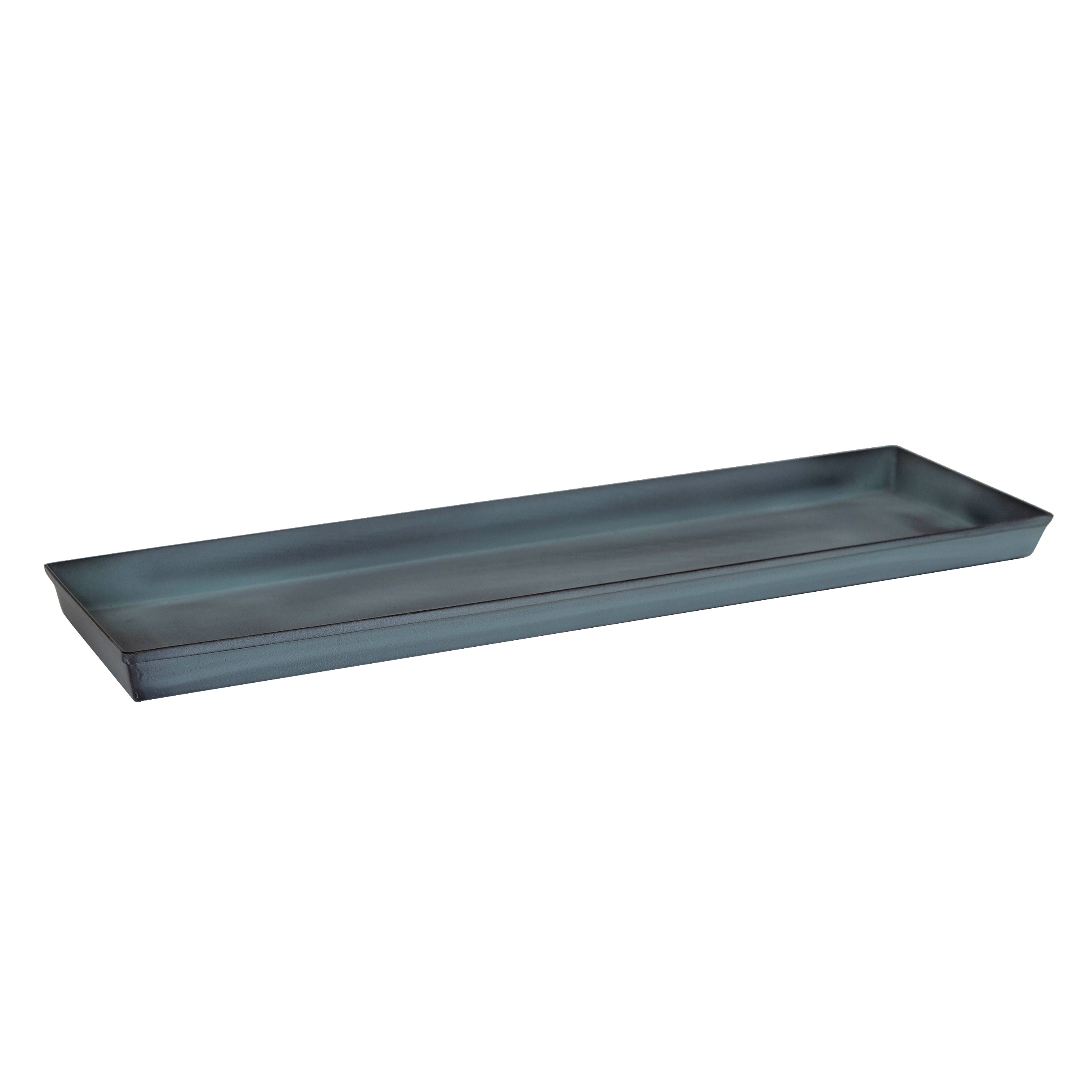 ACHLA Designs TR-C-08NB-2 2 -Pack Rectangle 6-in W x 1-in H x Blue Metal Contemporary/Modern Indoor/Outdoor Planter