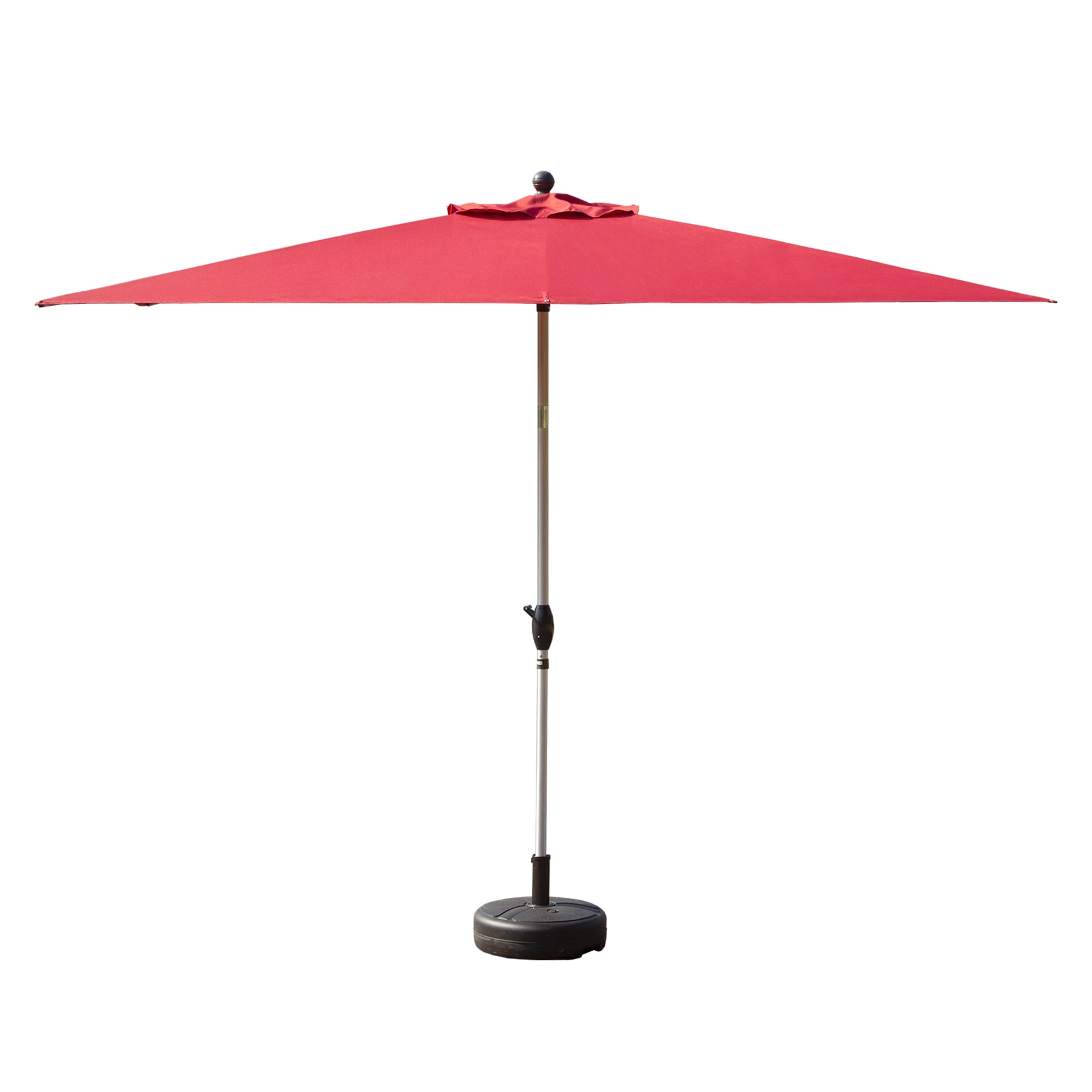 GDFStudio 336300 Modern Rectangle Patio Umbrella with Crank Lift Tilt Function Brick red