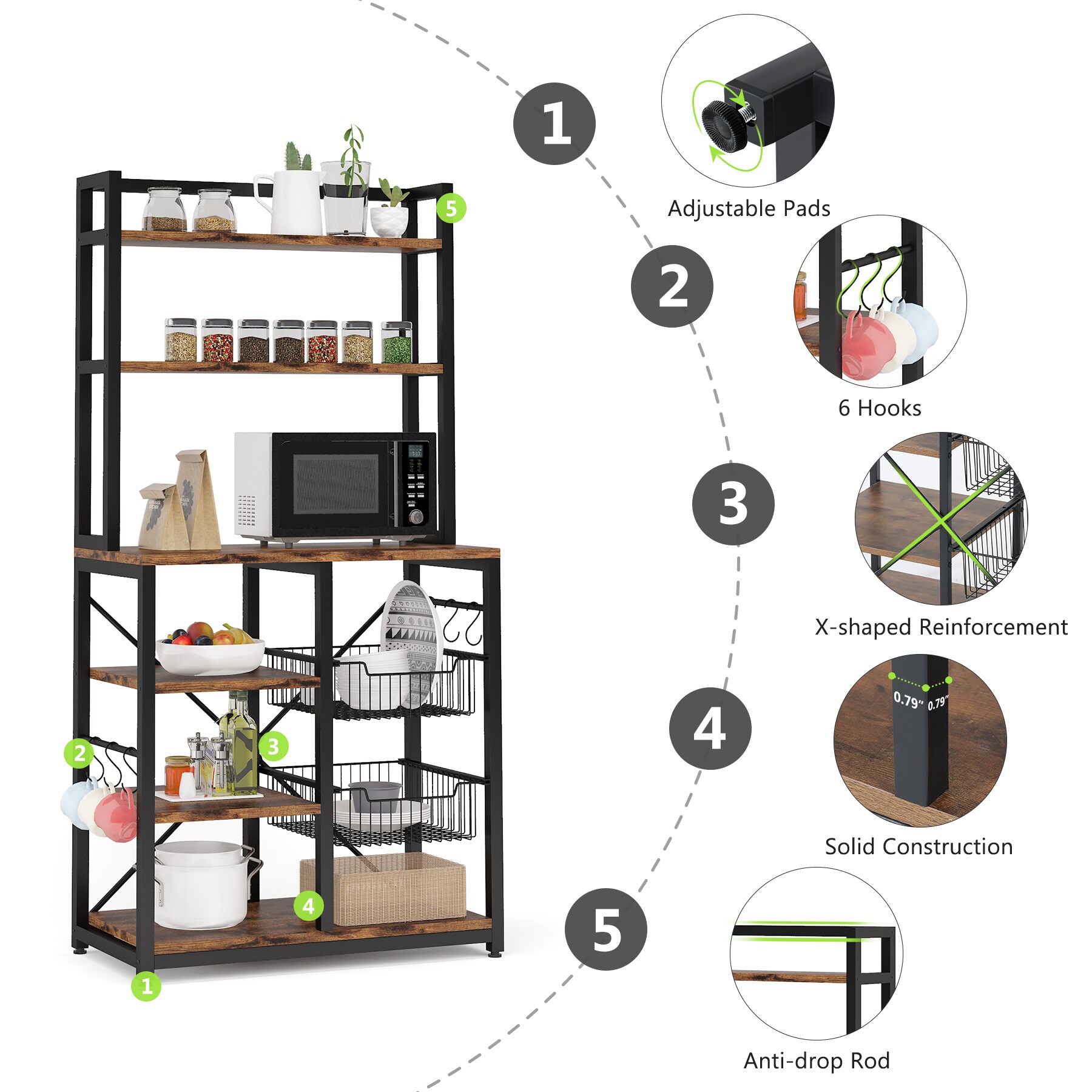 Tribesigns HOGA-C0410 Kitchen-Furniture - View #8