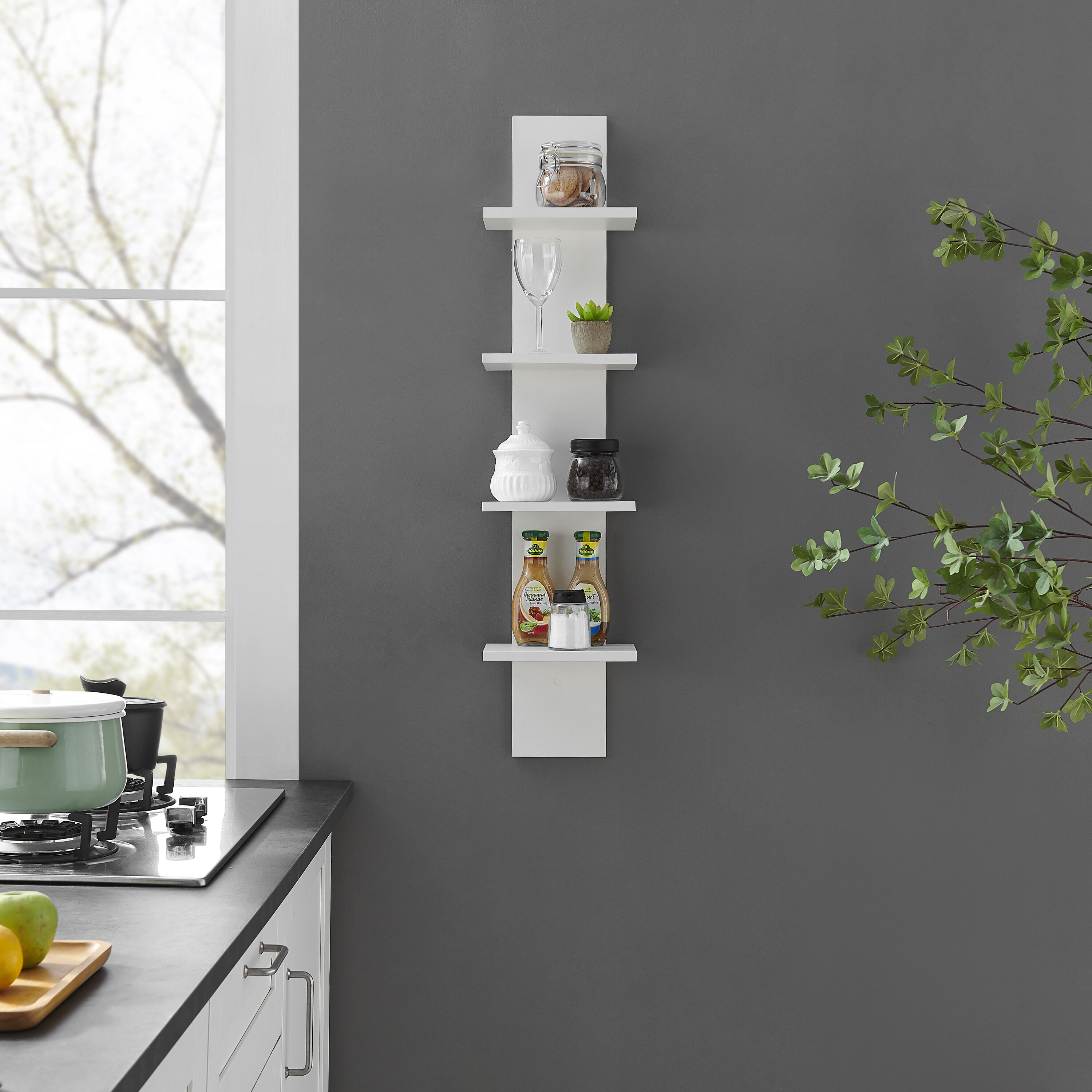 Danya B. QBA2248WH Wall-Mounted-Shelving - View #5