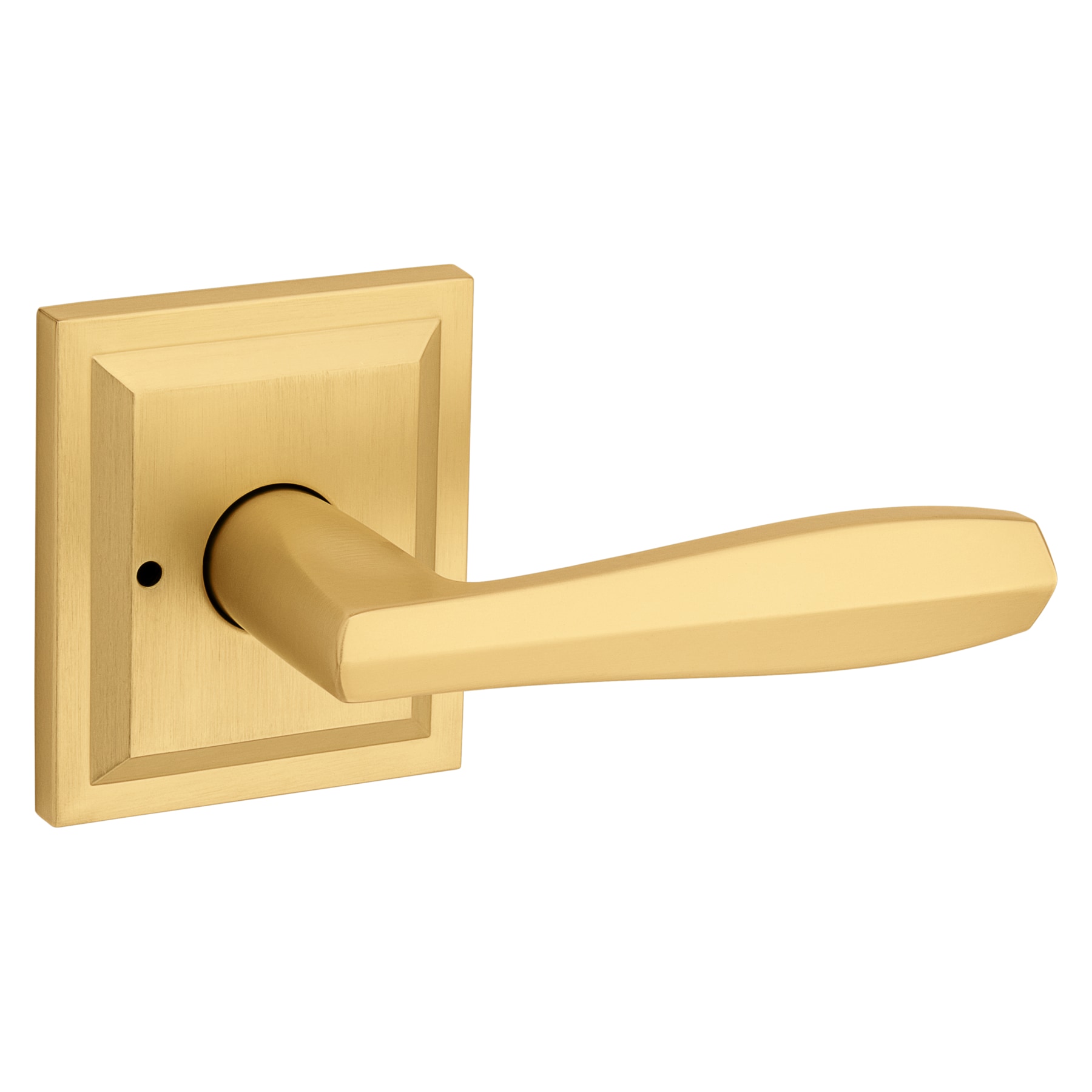 Halifax Gold Bed/Bath Privacy Interior Door Handle in Satin Brass