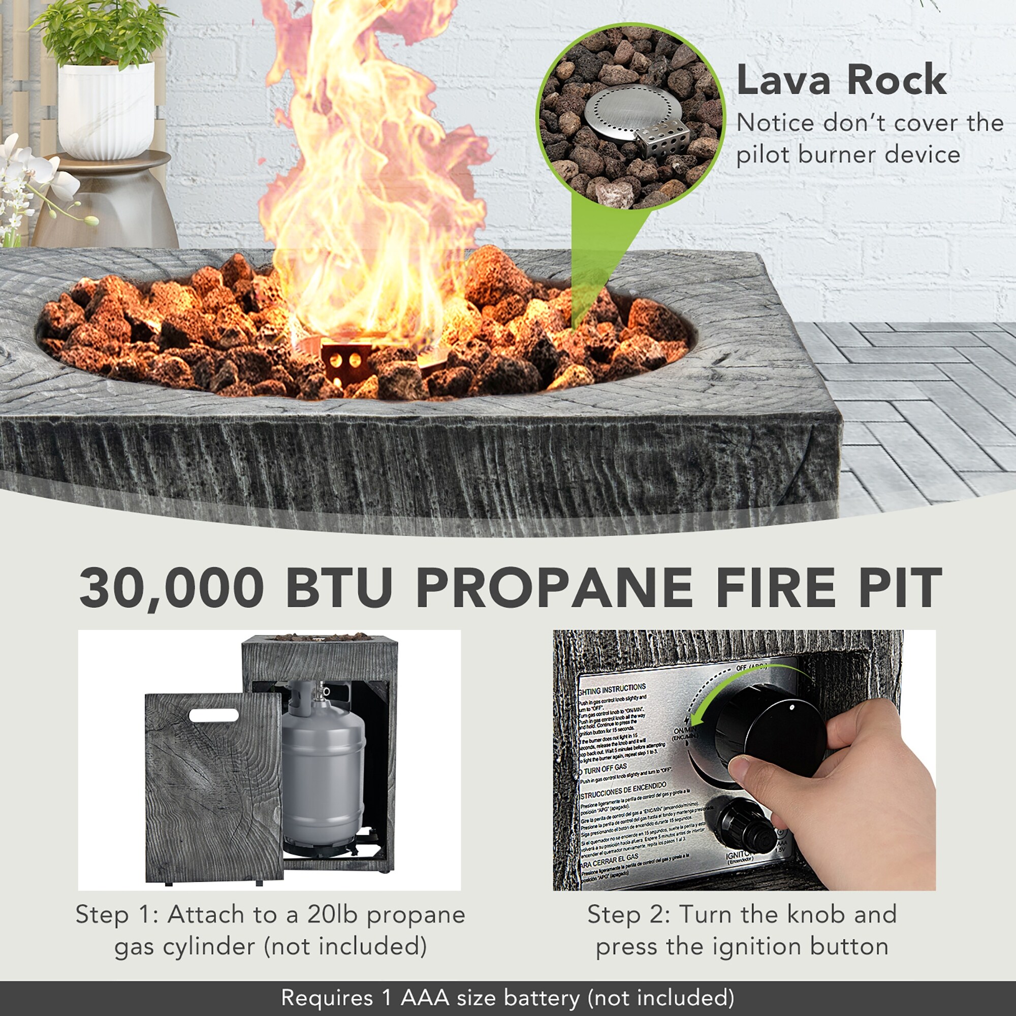 Slickblue D-CO-RG22401PN Outdoor-Gas-Firepits - View #5