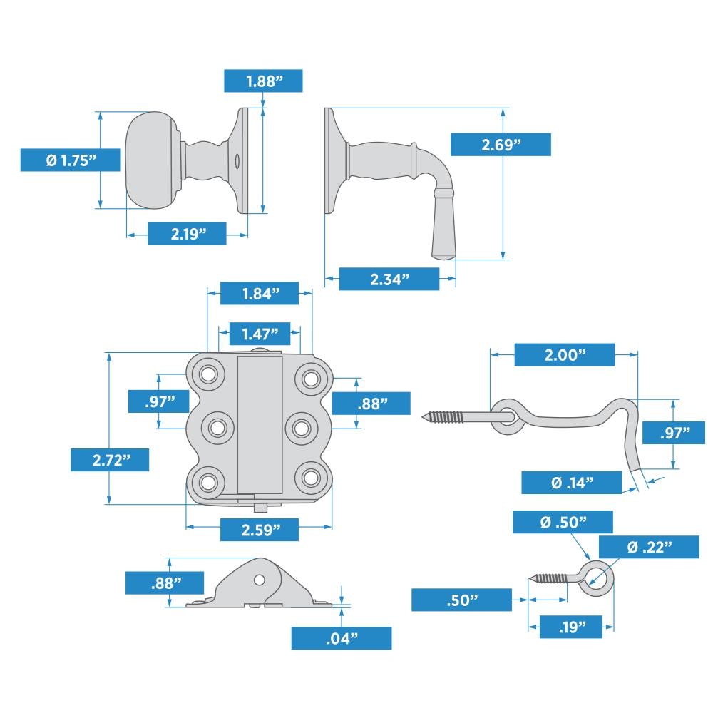 National Hardware N100-019 Screen-Storm-Door-Hinges - View #9