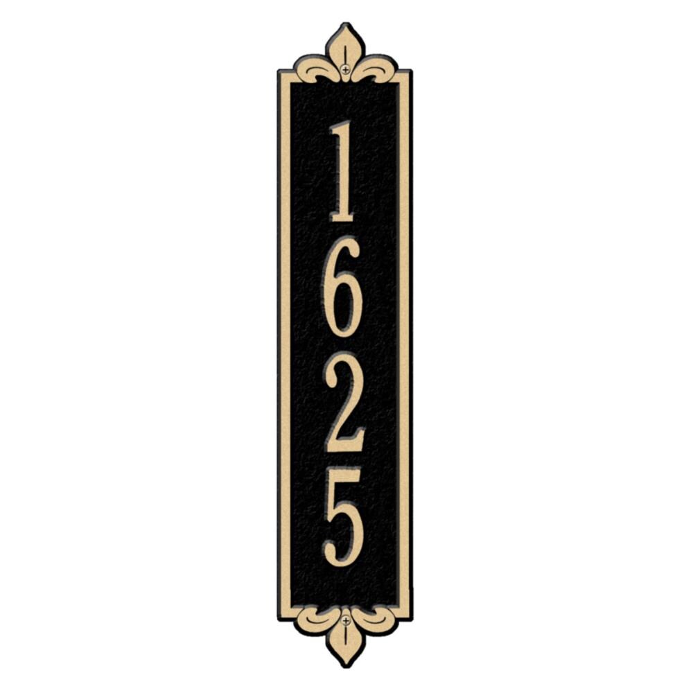 Whitehall 3001BG 19-in H x 19-in W Black/gold Aluminum Address plaque