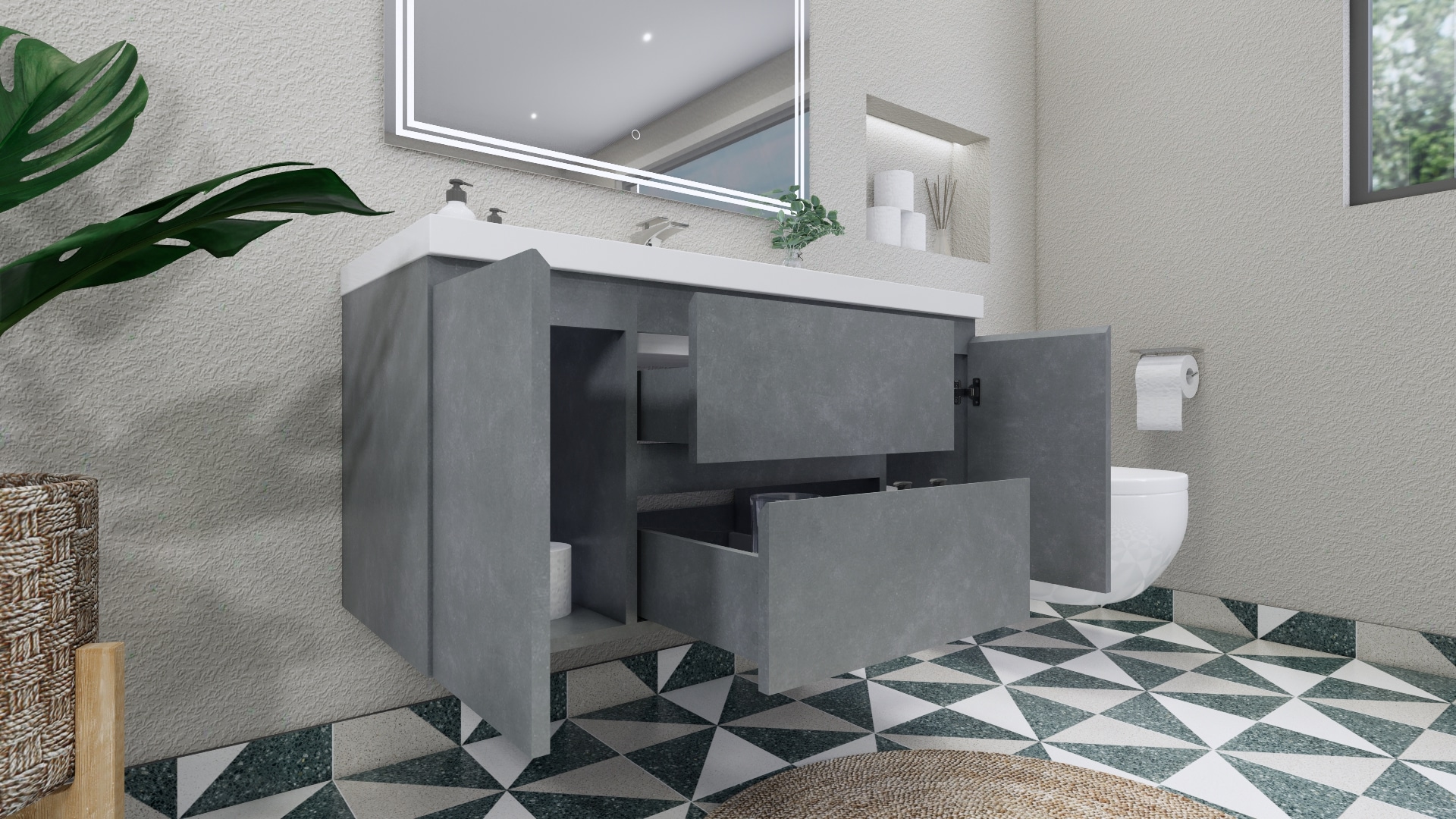 Moreno Bath MOB48S-CG Bath-Vanity-Combo - View #8
