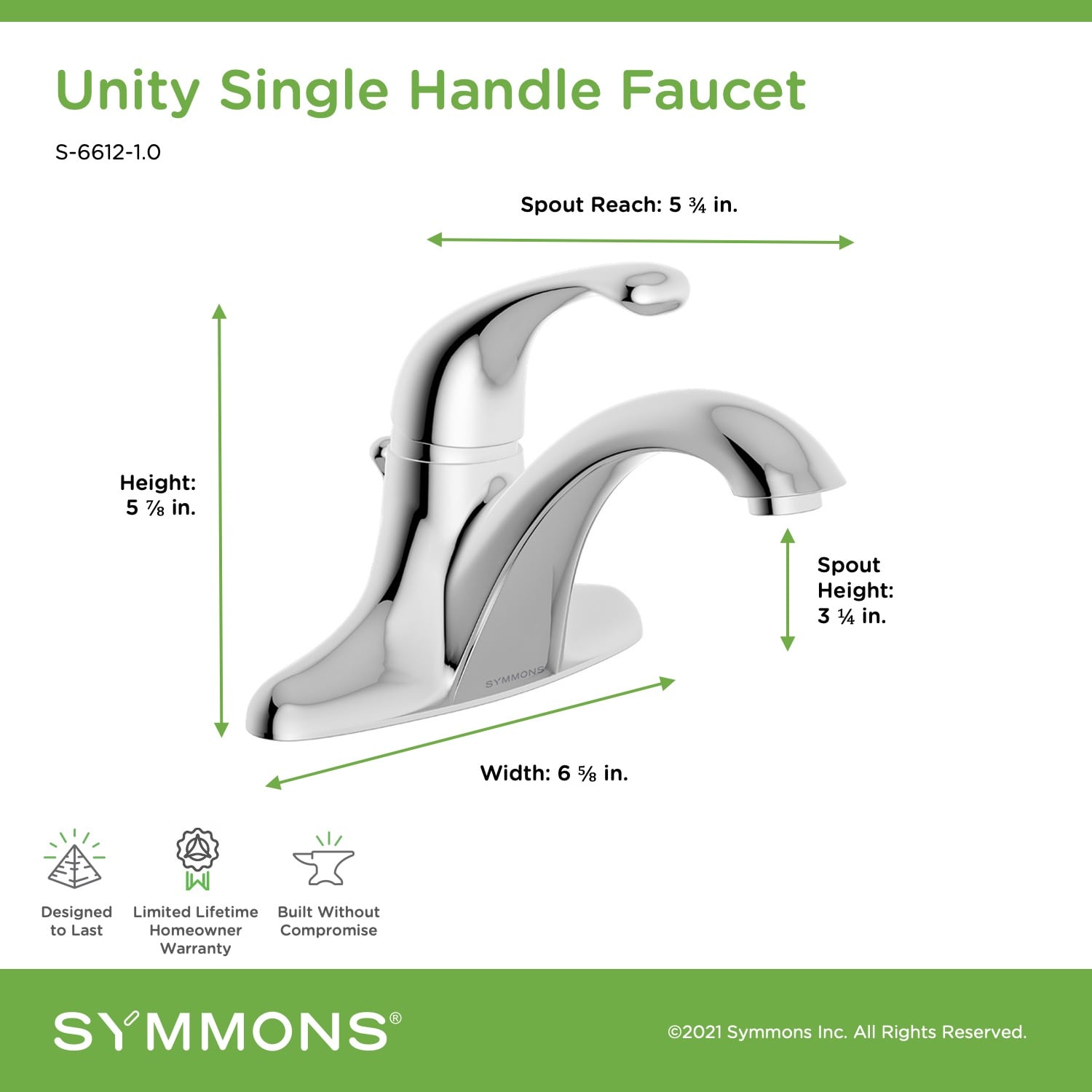 Symmons S-6612-1.0 Lavatory-Faucets - View #2