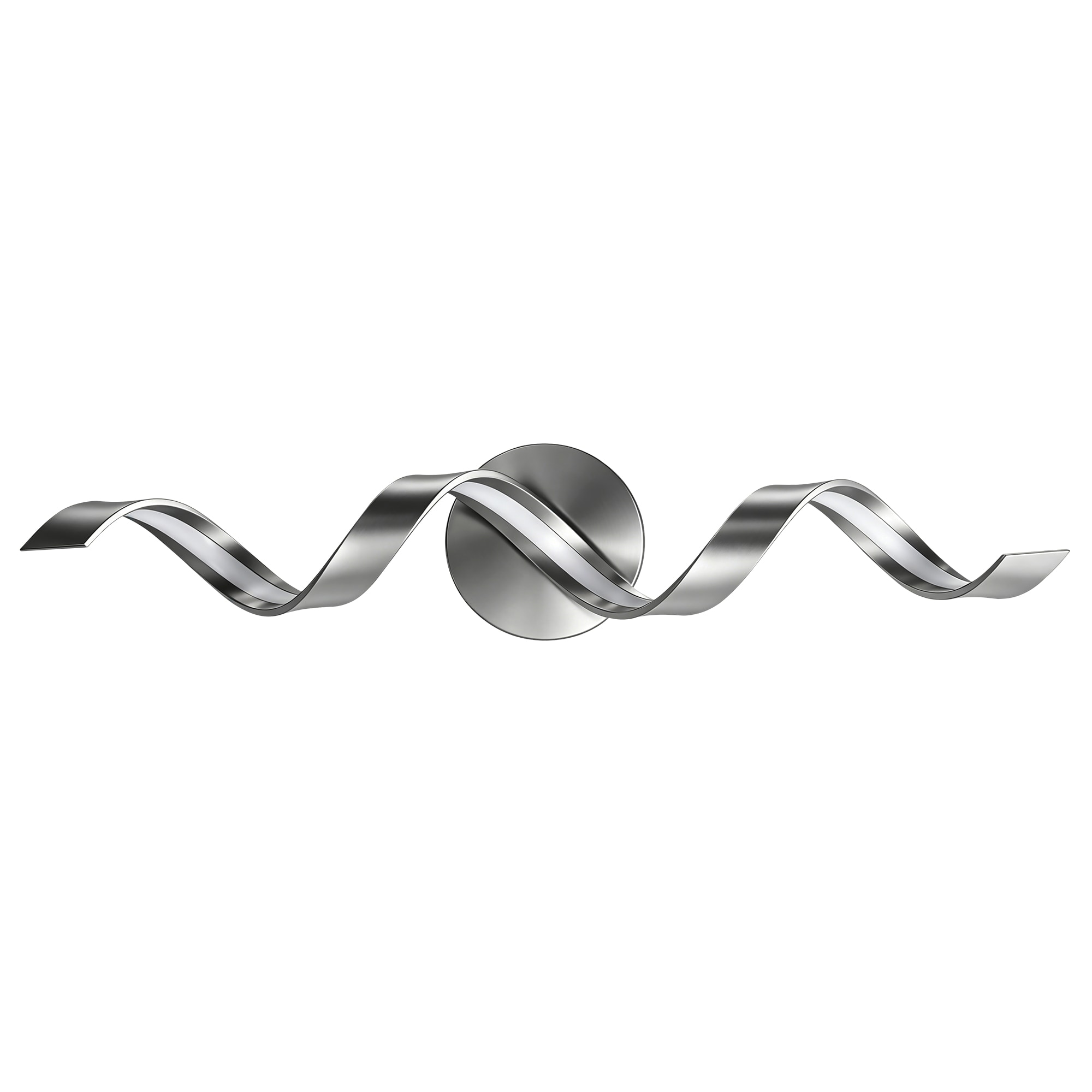 BEARSOLIM  Modern LED Bathroom Vanity Wall Light 24in Spiral 15W Black