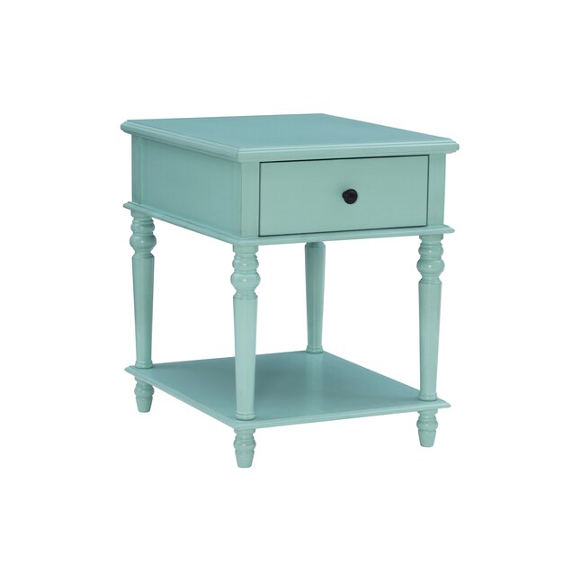 Powell Mcghie Teal Blue Wood End Table With Storage In The Tables Department At Com Powell Mcghie Teal Blue Wood End Table, Teal Blue End Tables
