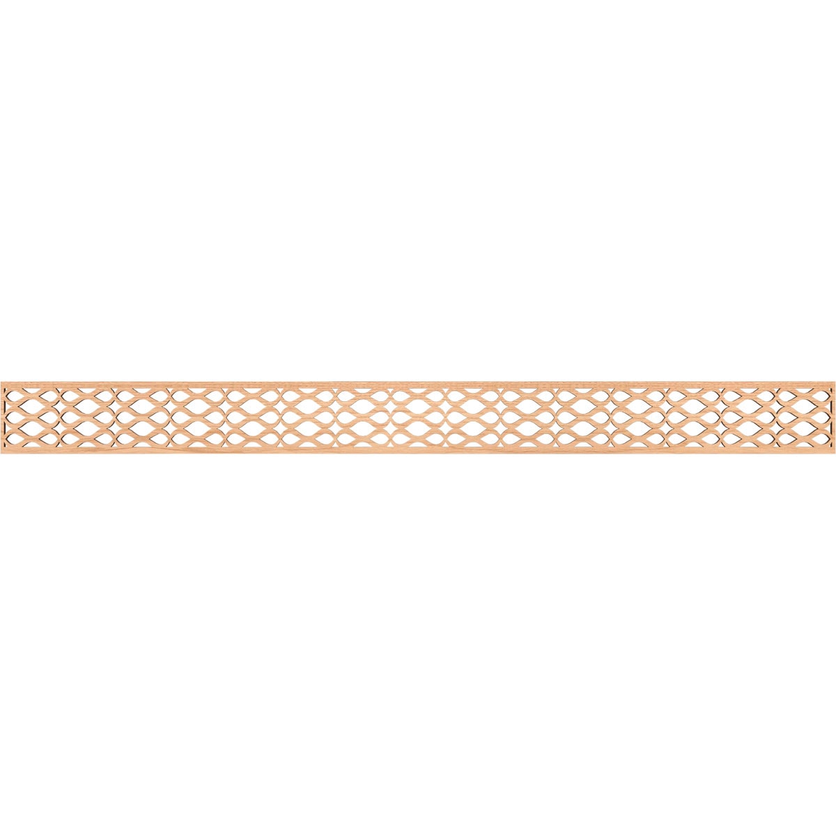 Ekena Millwork MLDA04X46SMRHI Somerset Fretwork Flat Trim 4-in x 3.87-ft Hickory Brown Unfinished 2156516 Pierced Wall Panel Moulding