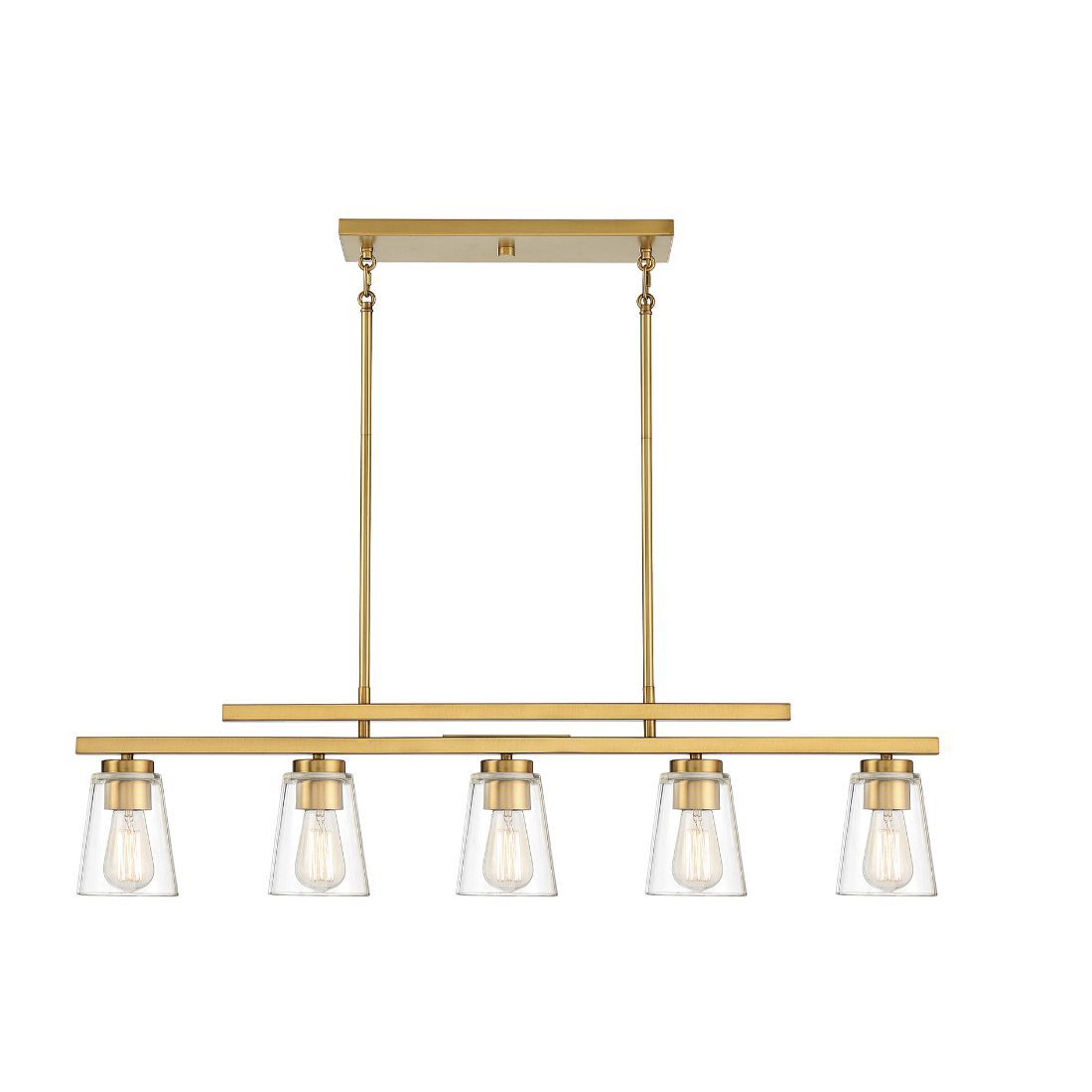 5-Light Warm Brass Modern/Contemporary Dry Rated Chandelier in the ...