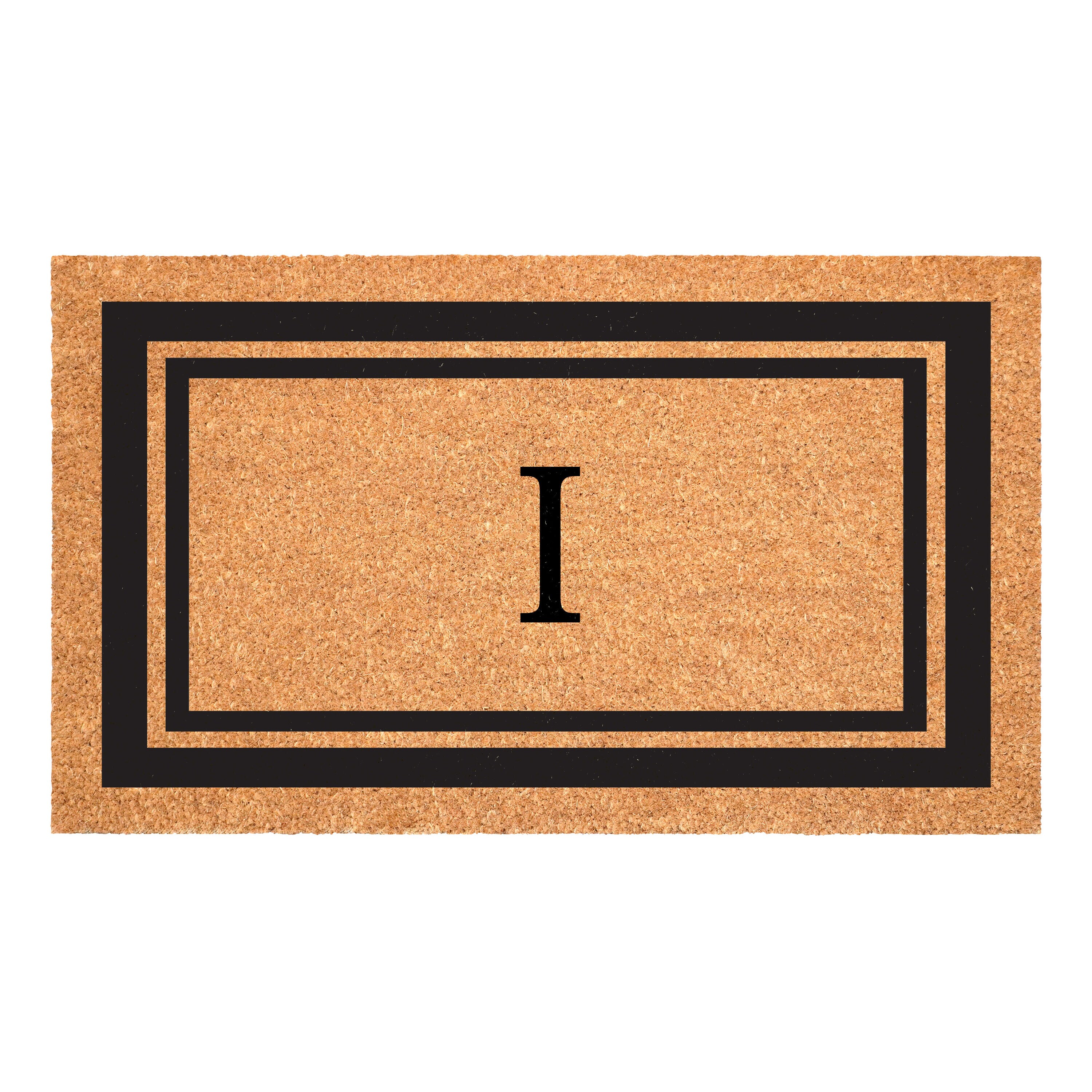 Callowaymills 152961830I 2-ft x 3-ft Natural/Black Coir/Vinyl Rectangular Indoor or Outdoor Decorative Door Mat