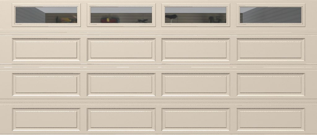 Wayne Dalton 8500RNCHALCLRII167 Classic Steel Model 8500 16-ft x 7-ft Insulated Double Garage Door with Windows
