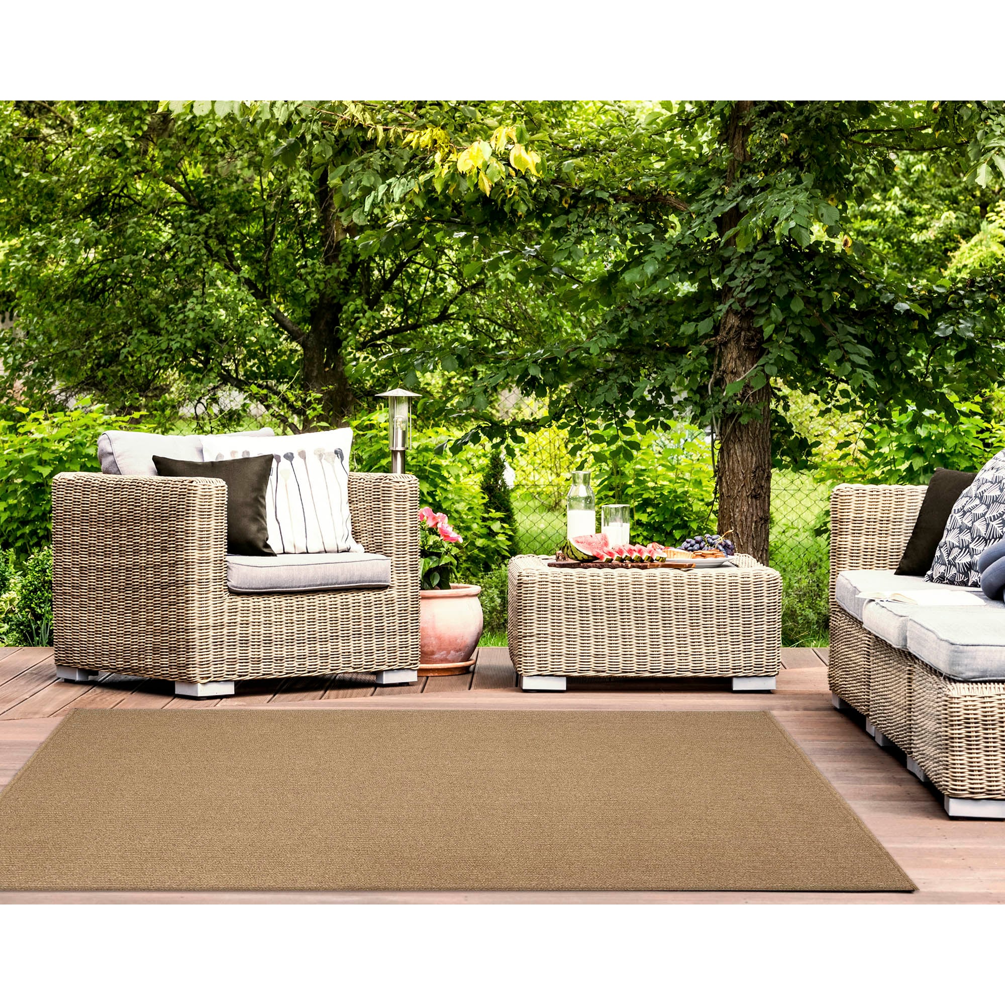 Liora Manne CAI57678112 Calais 5 x 8 (ft) Braided Polypropylene Sisal Rectangular Indoor/Outdoor Solid Area rug