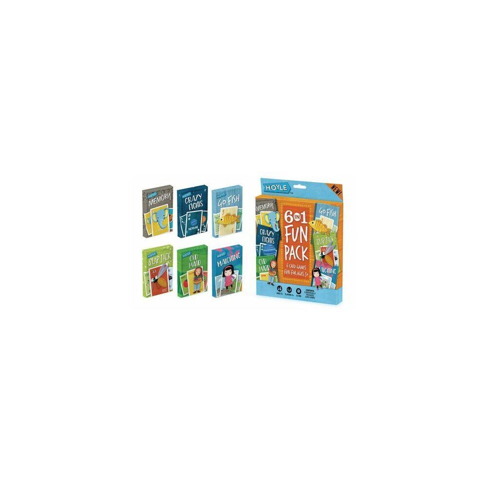Hoyle JNSN93658  1036723 6-in-1 Kids Fun Card Pack, Black