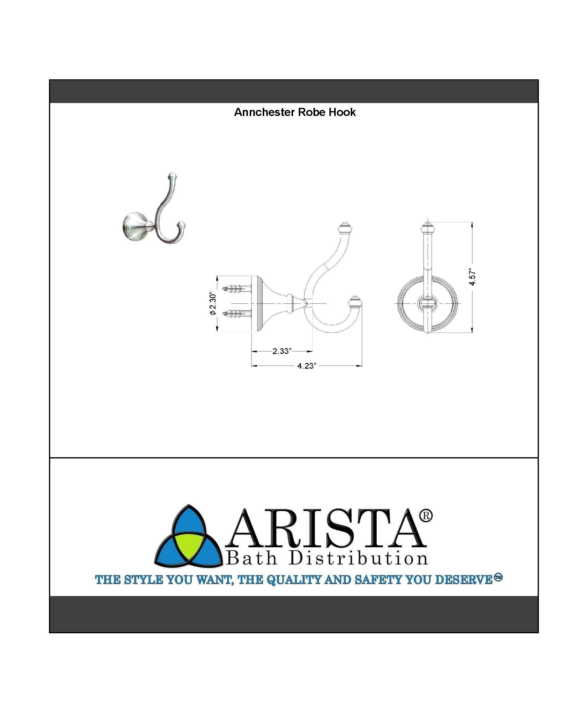 ARISTA BA5303-RHKJ-ORB Robe-Hooks - View #3