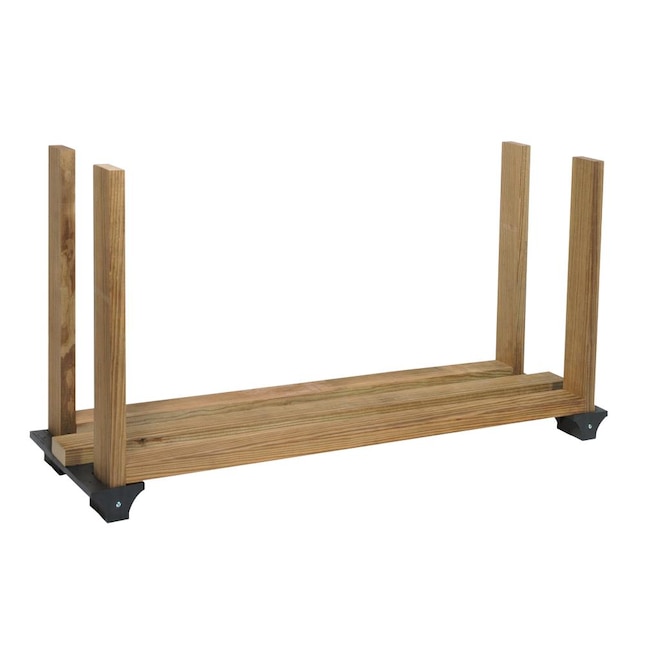 2x4basics Black Polyresin Firewood Rack Brackets In The Diy Project Department At Lowes Com