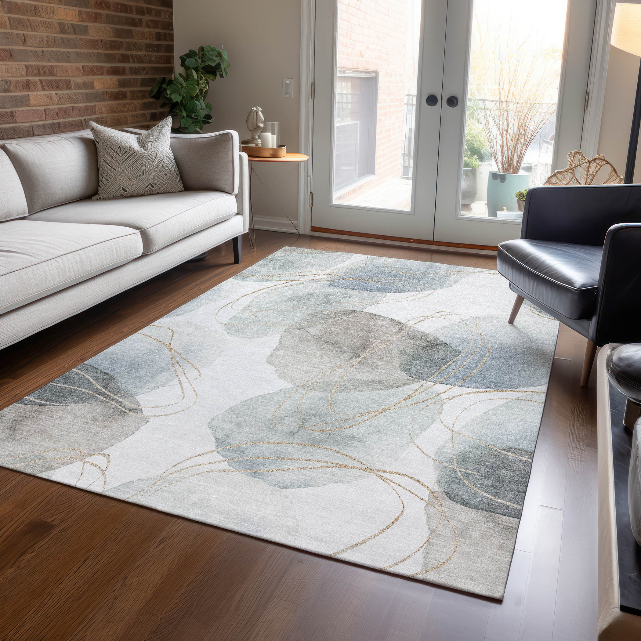 Addison Rugs Chantille 9 X 12 (ft) Ivory Indoor/Outdoor Abstract ...