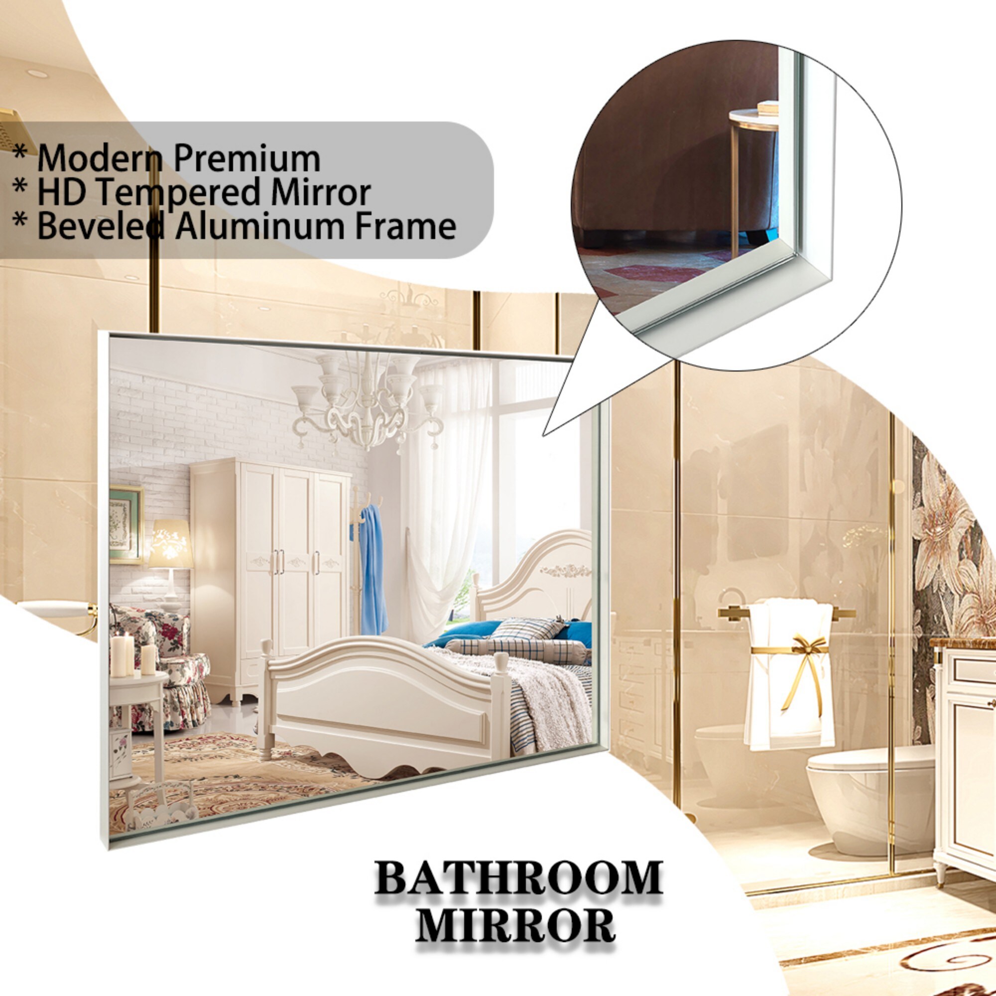 ToolCat SF1-40-YT Framed-Bath-Mirrors - View #8