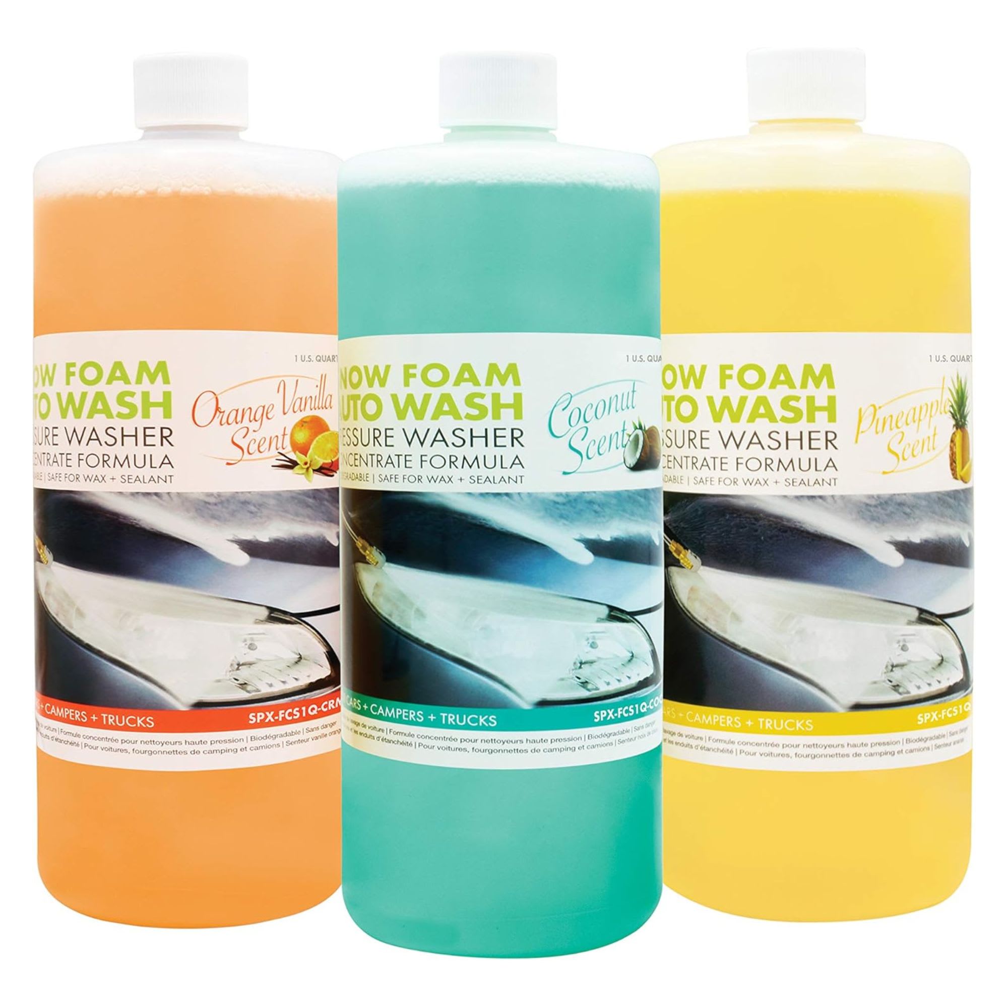 Sun Joe 3 Pack Premium Snow Foam Auto Washing Soap and Concentrated Detergent #416440