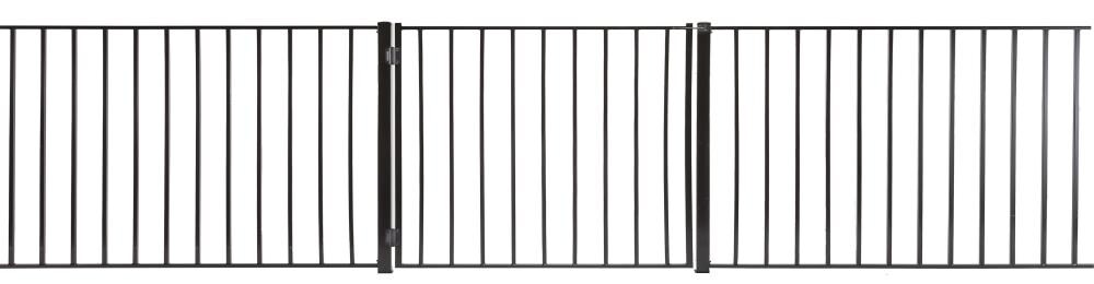 Monroe 3-ft H x 4-ft W Powder Coated Vinyl-coated Steel Flat-top Decorative Standard Fence Gate