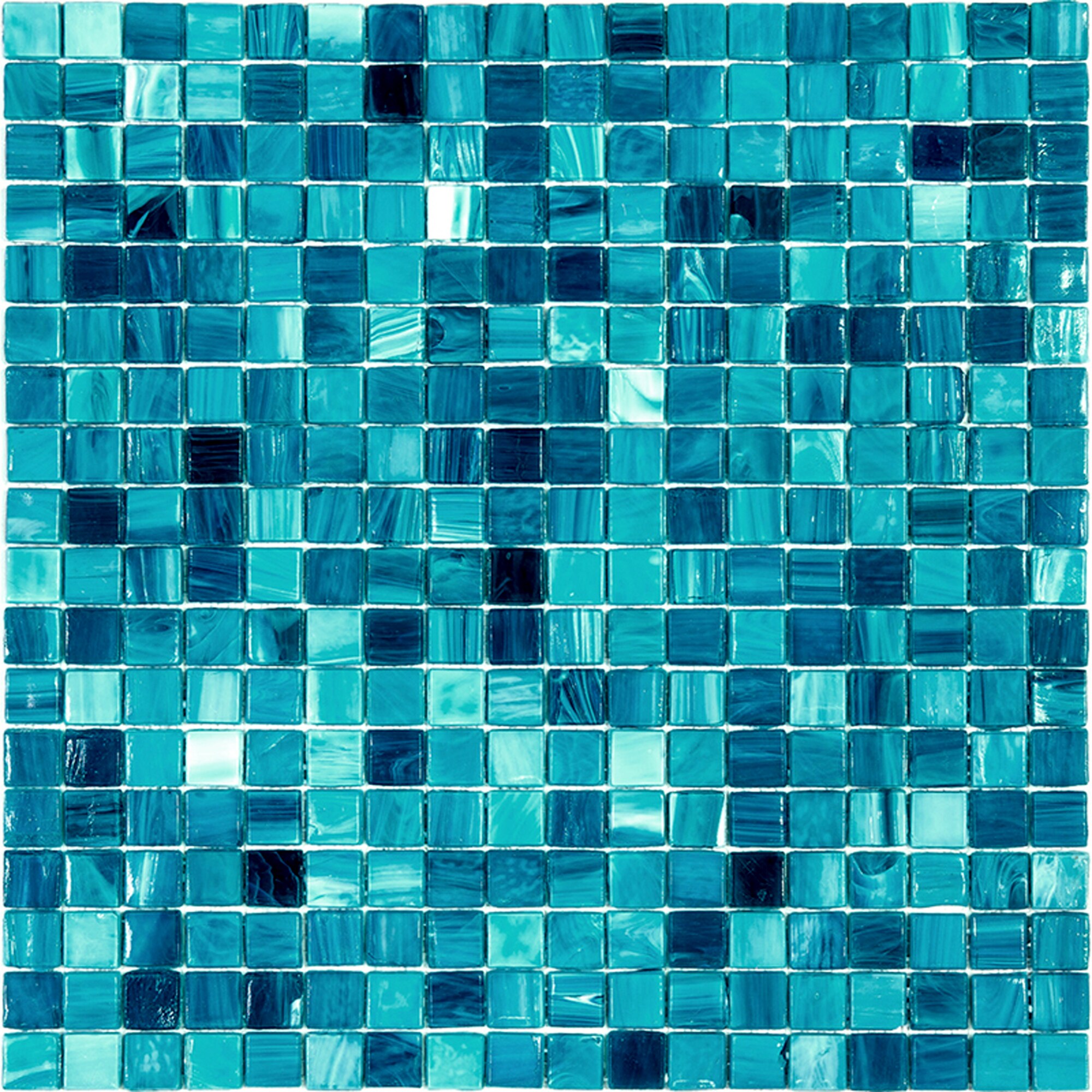 Apollo Tile Skosh Arctic Blue 11-1/2-in x 11-1/2-in Glossy Glass Uniform Squares Floor and Wall Tile (18.69-sq. ft/ Carton)