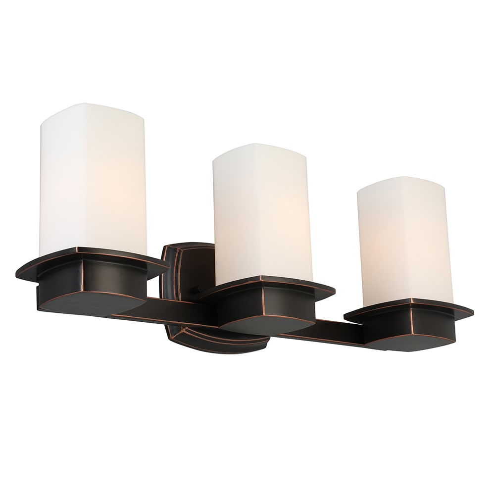 EGLO 203986A Vlacker 22.99-in 3 -Light Oil-rubbed Bronze Transitional Vanity light
