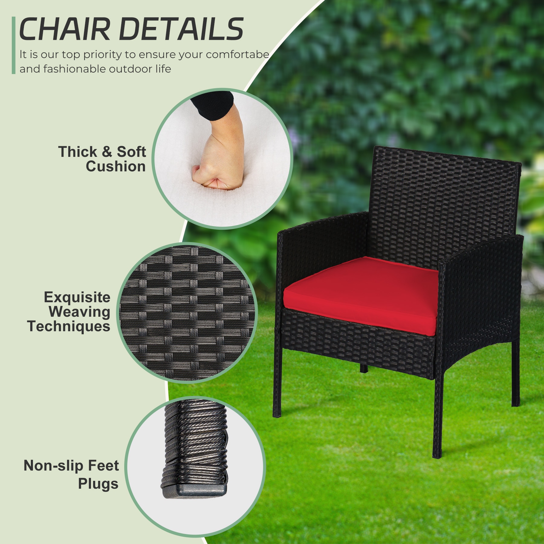 Grearden LS2109-RD Patio-Conversation-Sets - View #5