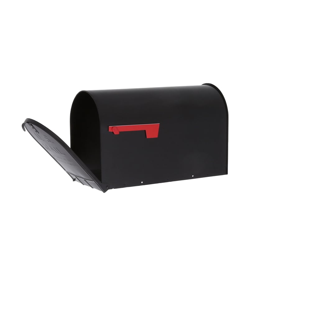 Gibraltar Mailboxes Post Mount Black Metal Extra Large Mailbox in