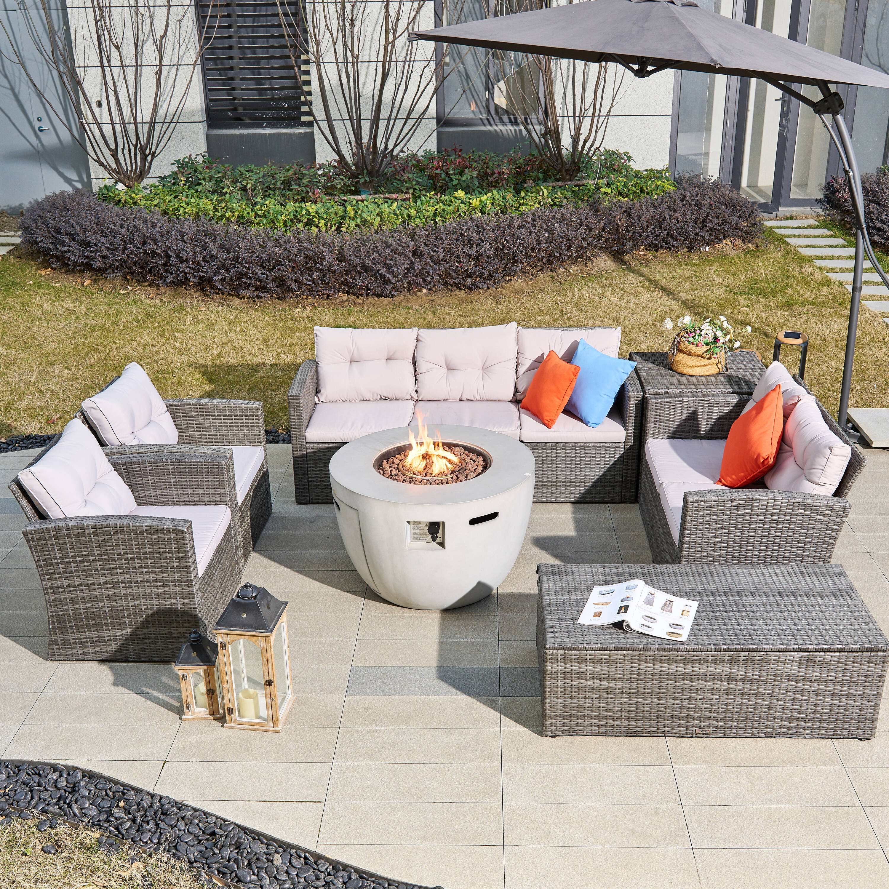 Direct Wicker DWG-N15032160-GR Patio-Conversation-Sets - View #2