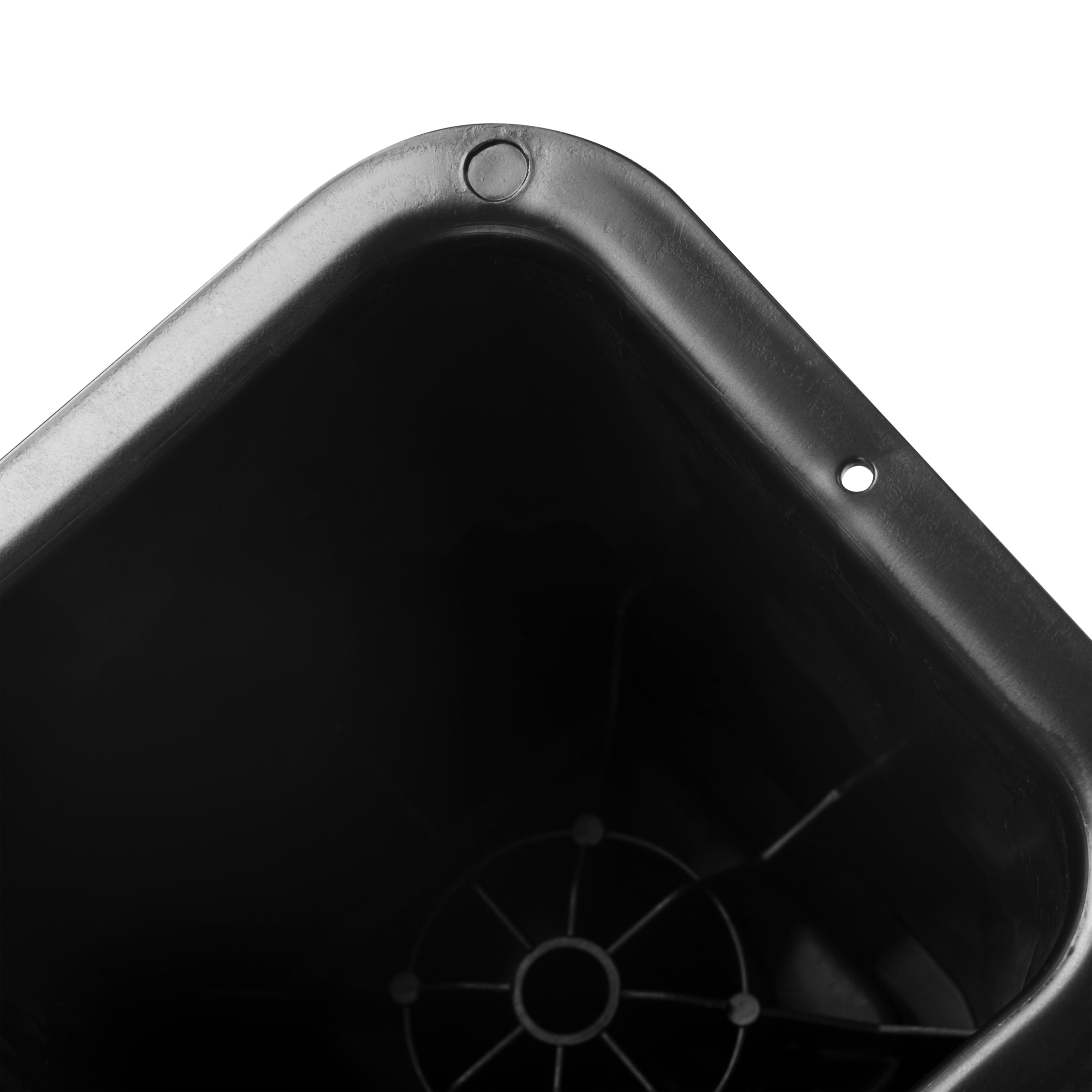 Simplify Black 6-Inch Plastic Bed Risers with Wheel Caster Stabilizer