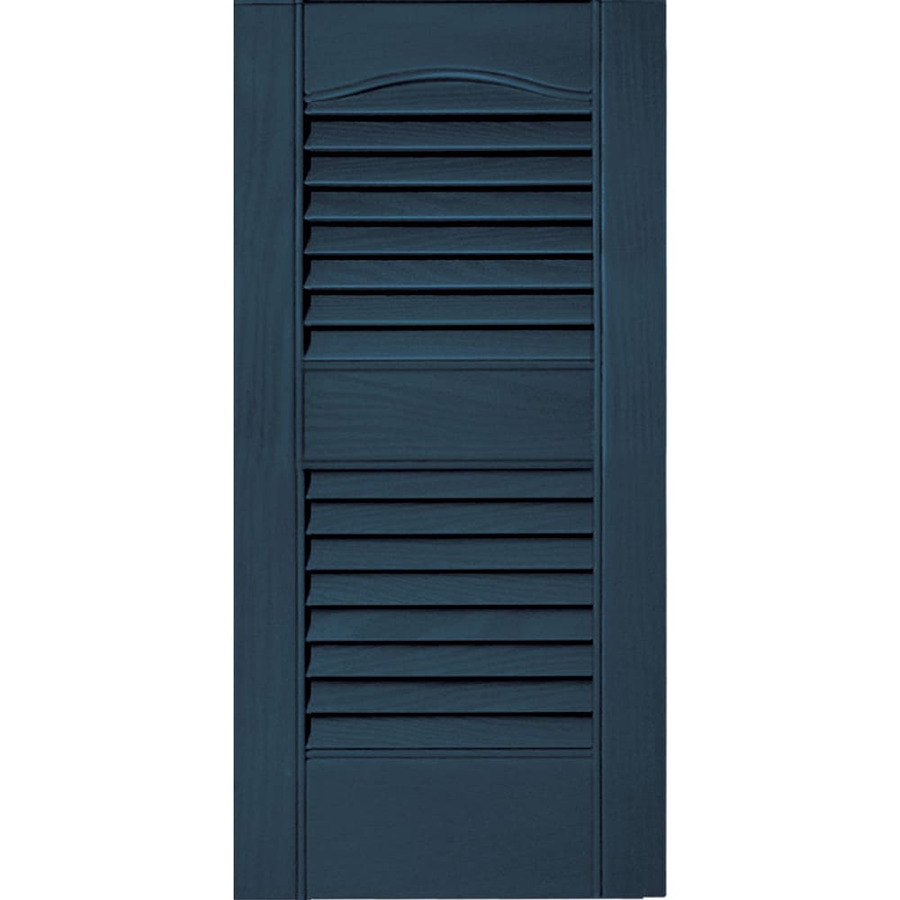 Vantage V1711225036 12.125-in W x 24.875-in H Classic Blue Louvered Exterior Shutters ( 1 -Pack )