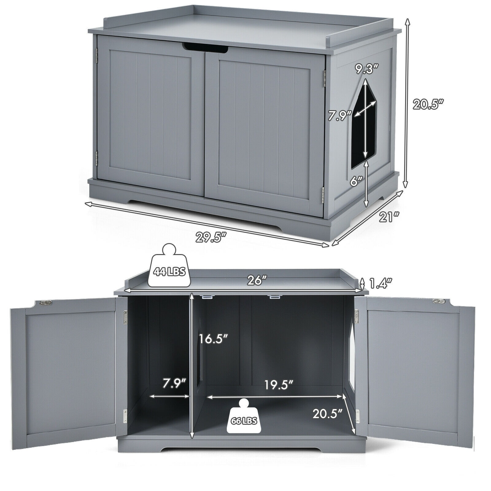 Forclover CJW-LB19GR Litter-Boxes - View #7