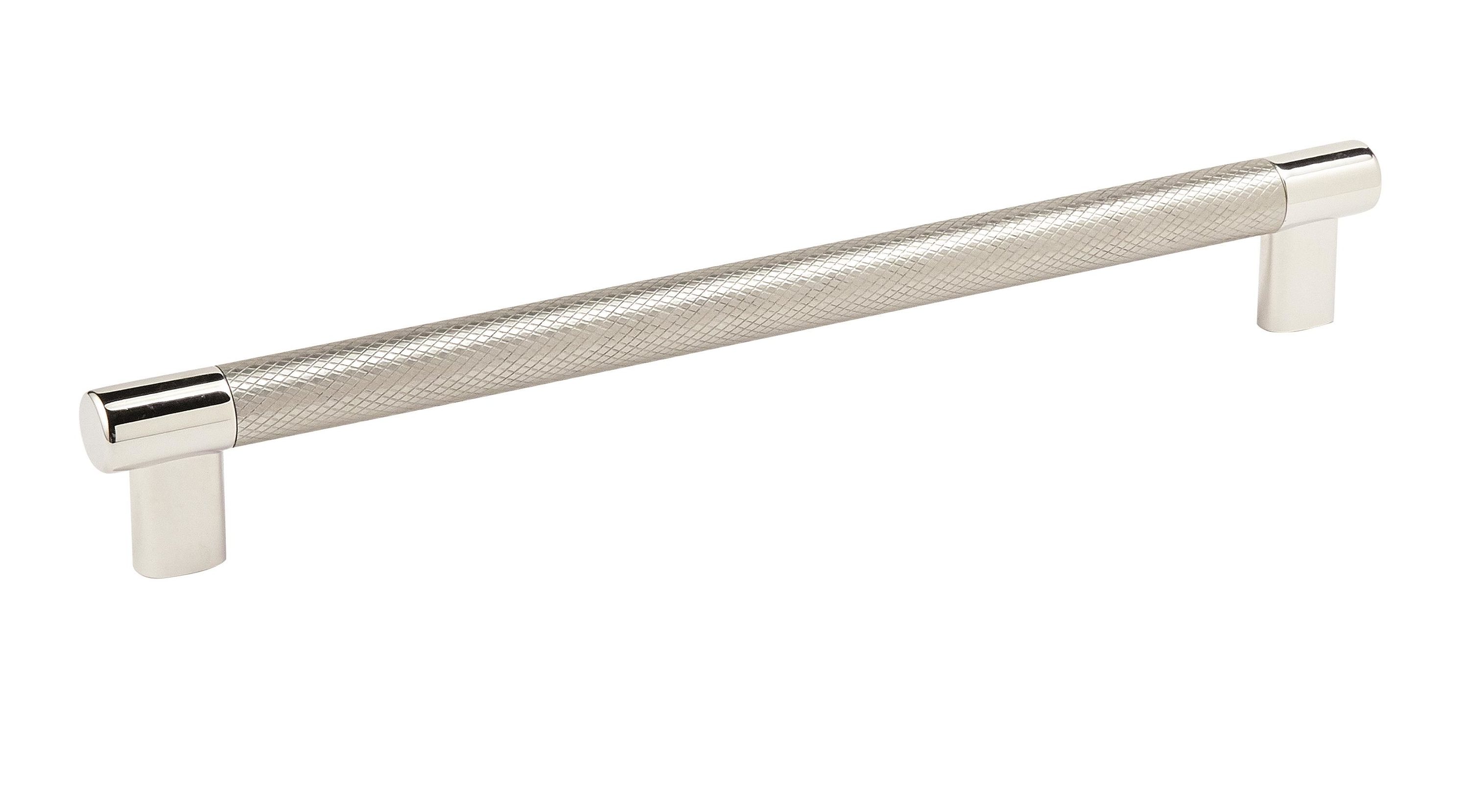 Amerock BP36560PNSS Esquire 10-1/16-in , 256mm Center to Center Polished Nickel/Stainless Steel Cylindrical Bar