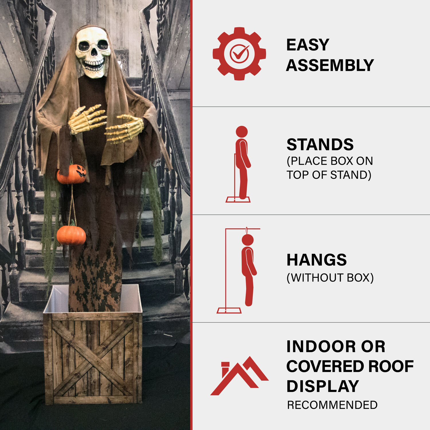 Haunted Hill Farm HHSKEL-14FLSA Halloween-Animatronics - View #7