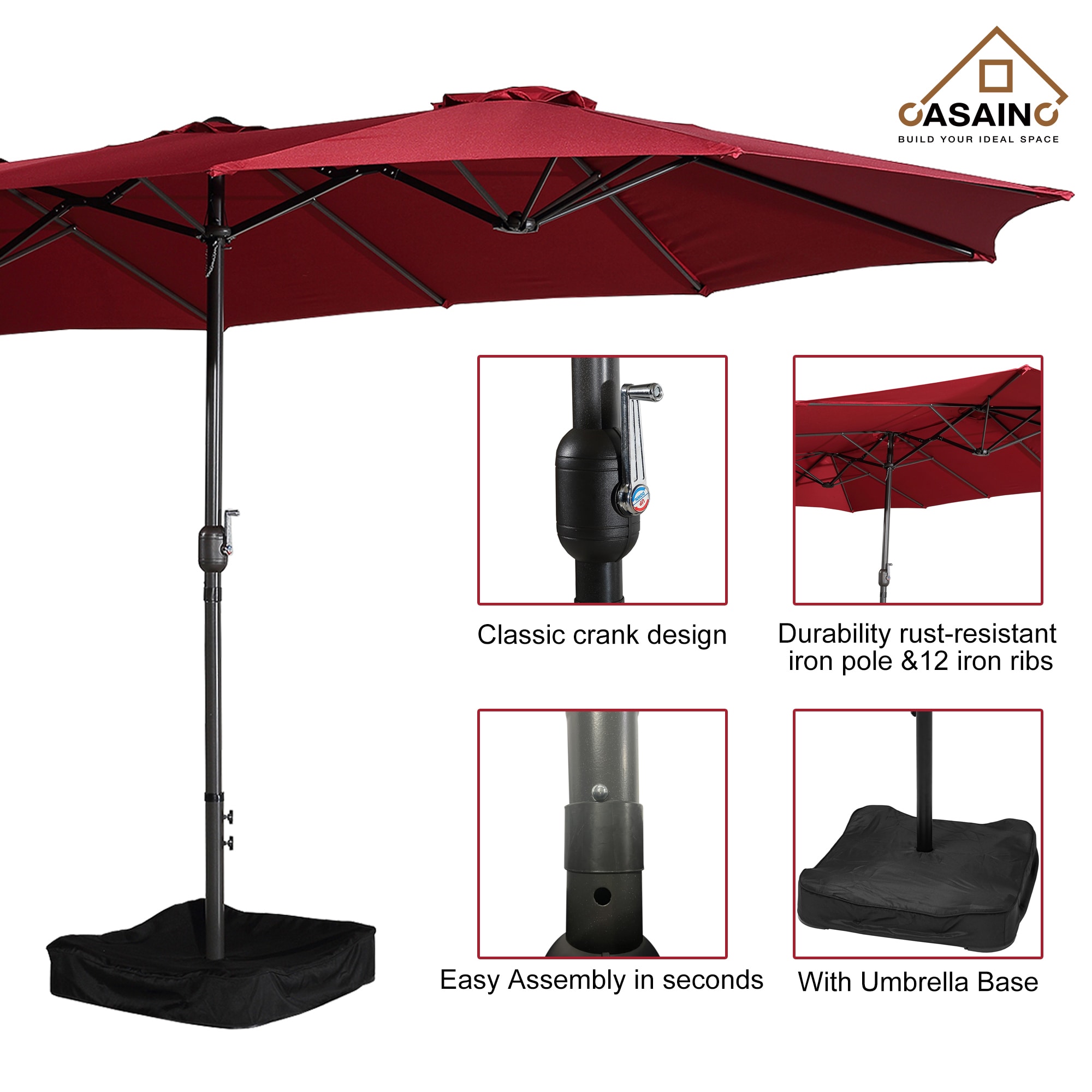 CASAINC WF-SM-RLED300RD-H Umbrellas-2 - View #3