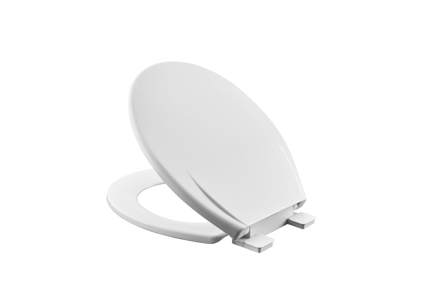 SAMETU Slow-Close with Grip-Tight Bumpers Round-front Toilet Seat White 
