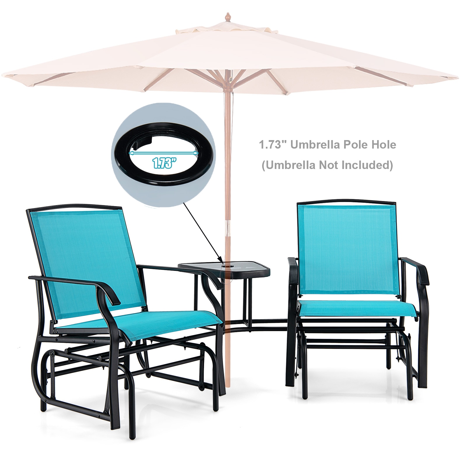 WELLFOR TDJ10188TU Patio-Conversation-Sets - View #9