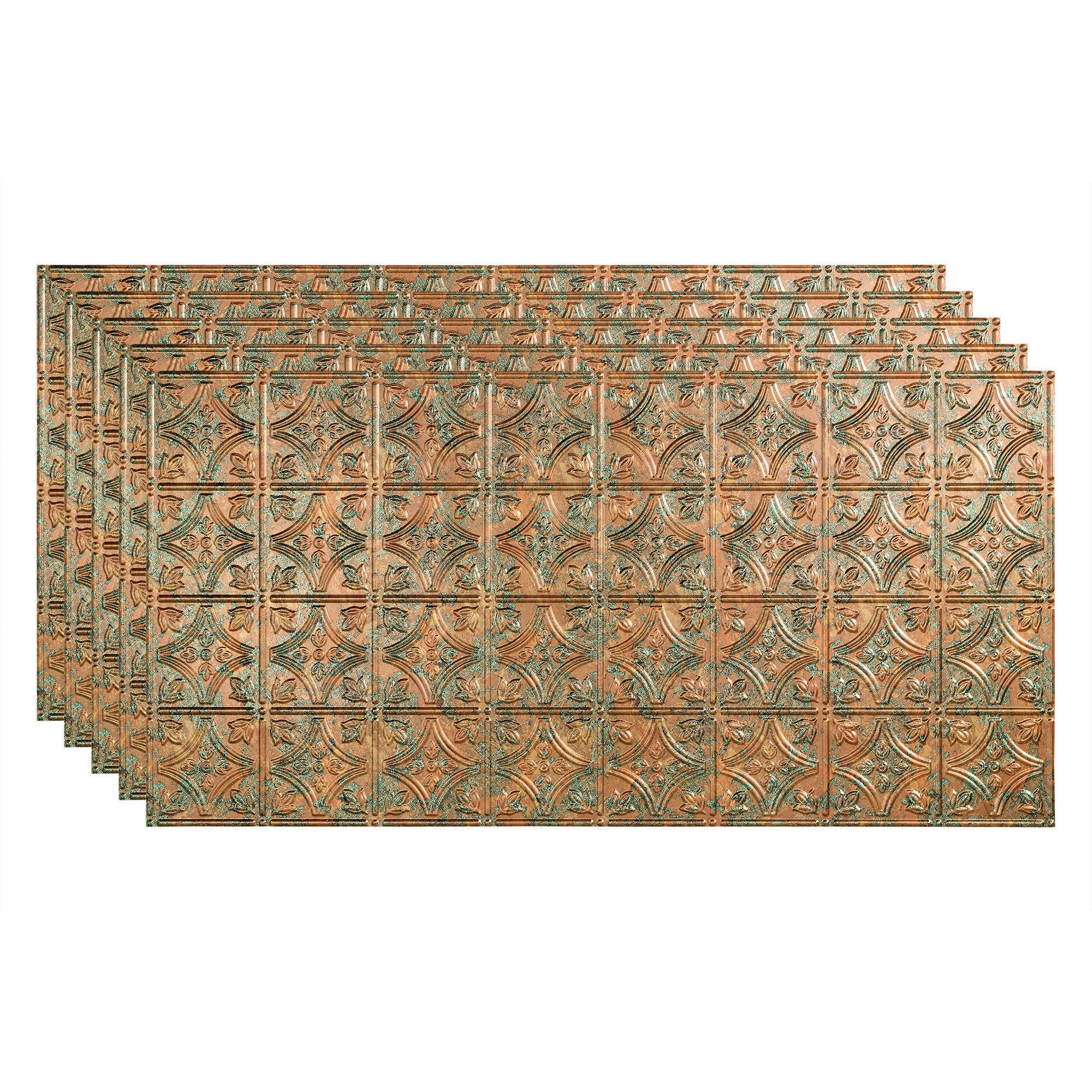 Fasade PG5011 4-ft x 2-ft Traditional 1 Copper Fantasy PVC Surface-mount Ceiling Tile ( 5 -Pack, 40-Sq. Feet / Case )