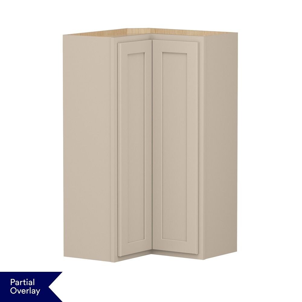 Shenandoah Breckenridge POL 24-in W x 42-in H x 12-in D Oat Painted L-Shaped Wall Fully Assembled Cabinet Recessed Panel Shaker